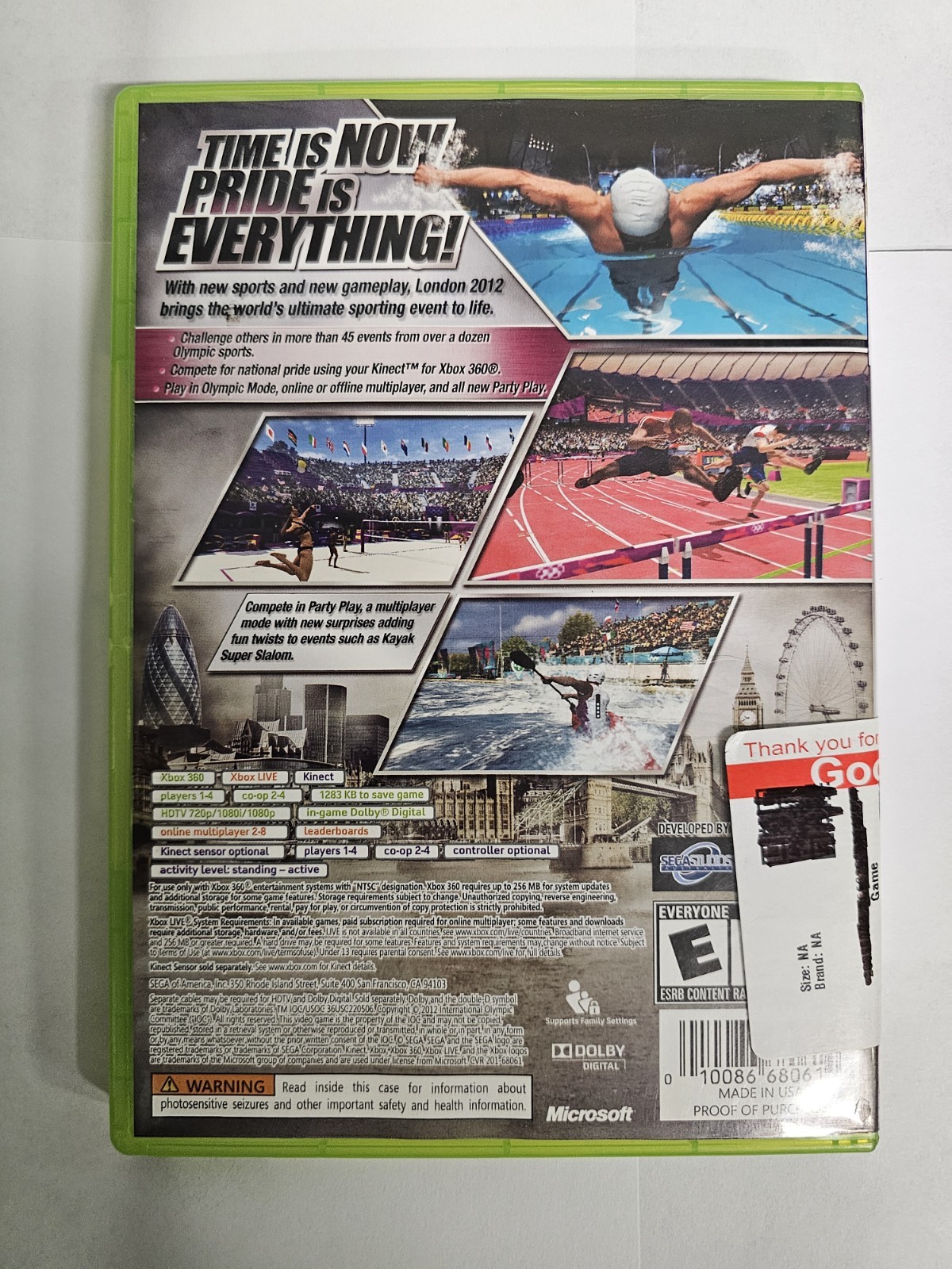 London 2012 Olympics – Xbox 360 (2012) – CIB
