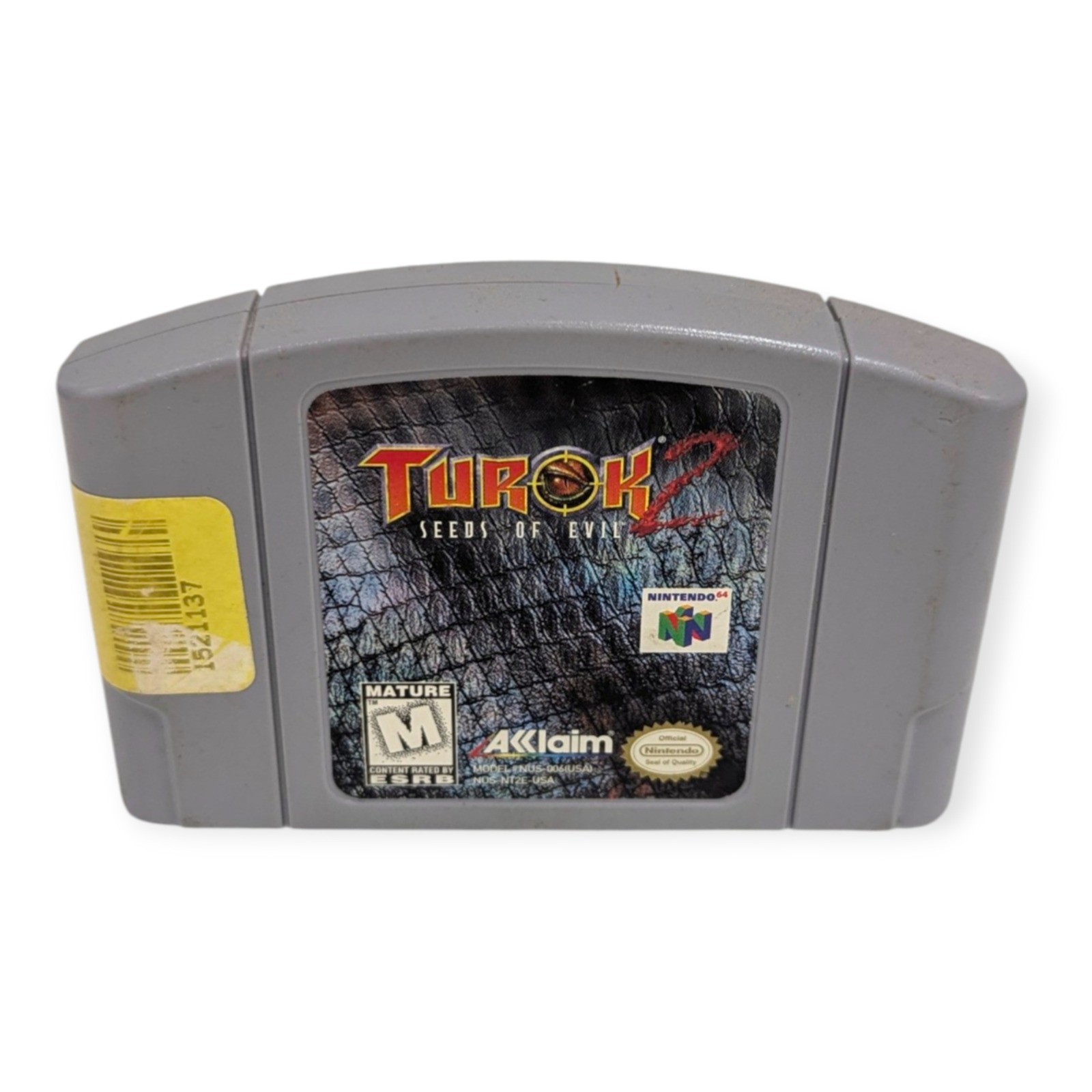 Turok 2 Seeds of Evil Nintendo 64 N64 Video Game Cartridge Acclaim NUS-006 USA