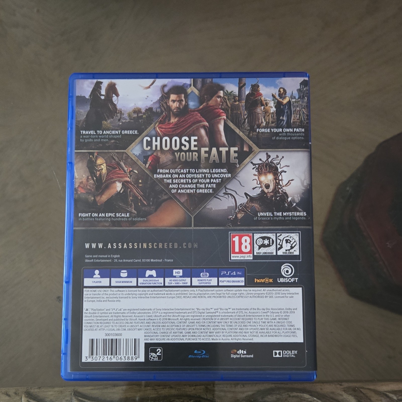 Ubisoft Assassin’s Creed Odyssey PS4 PAL PEGI 18 Online Playability 2018