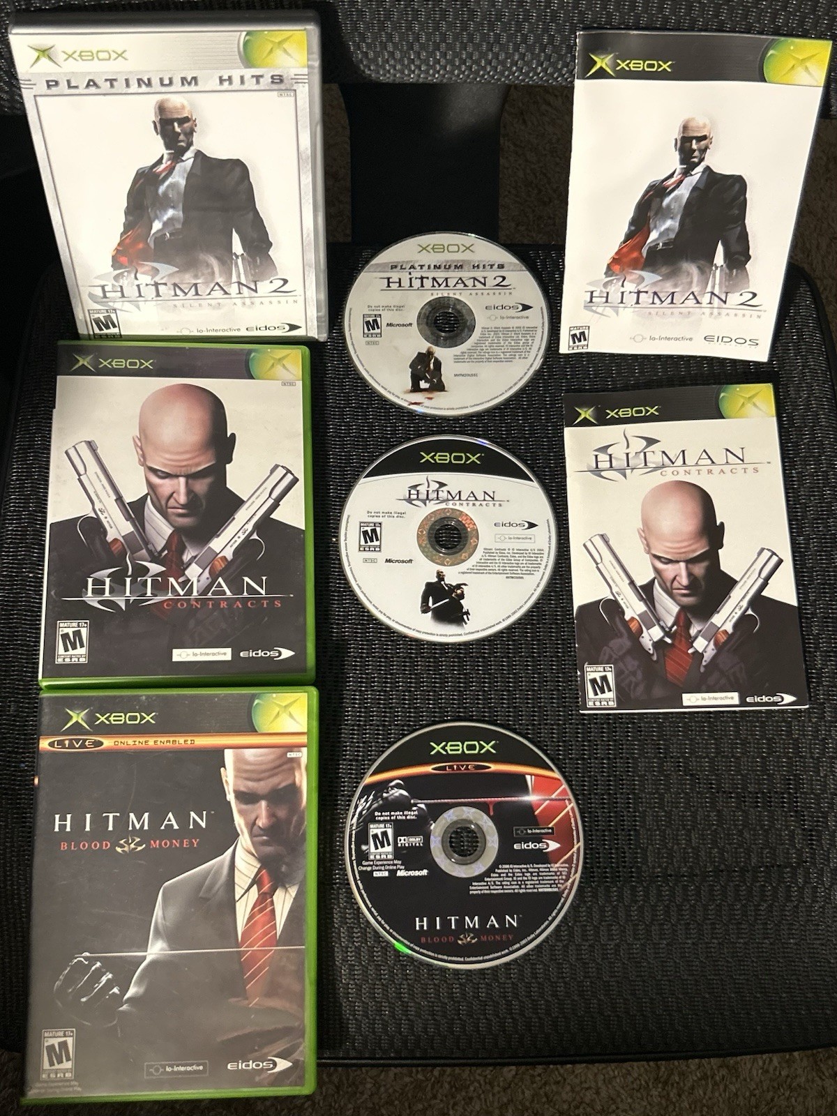 Hitman Trilogy ~ Blood Money Contracts Silent Assassin Microsoft Xbox Lot Tested