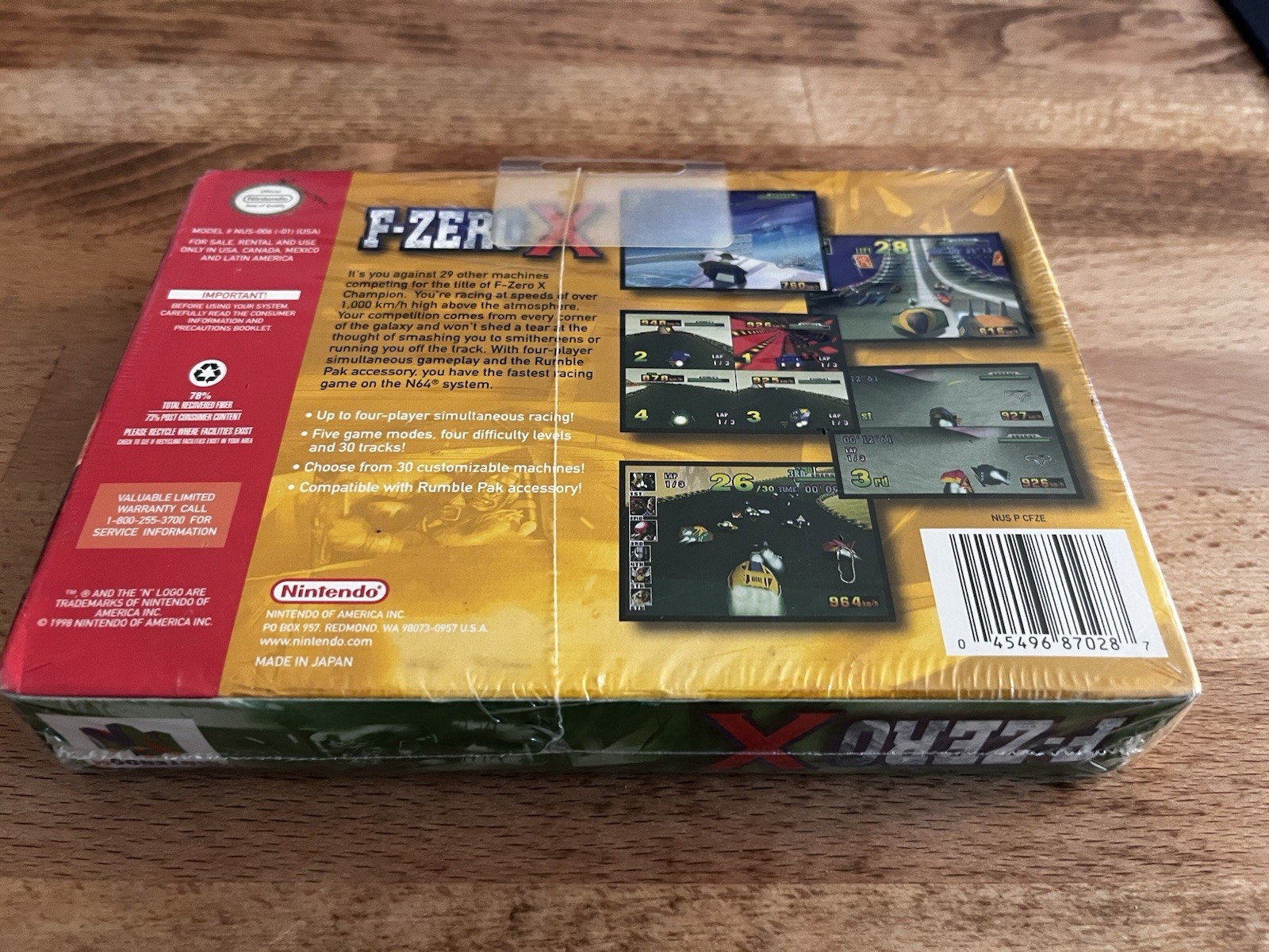 Factory Sealed F zero x N64