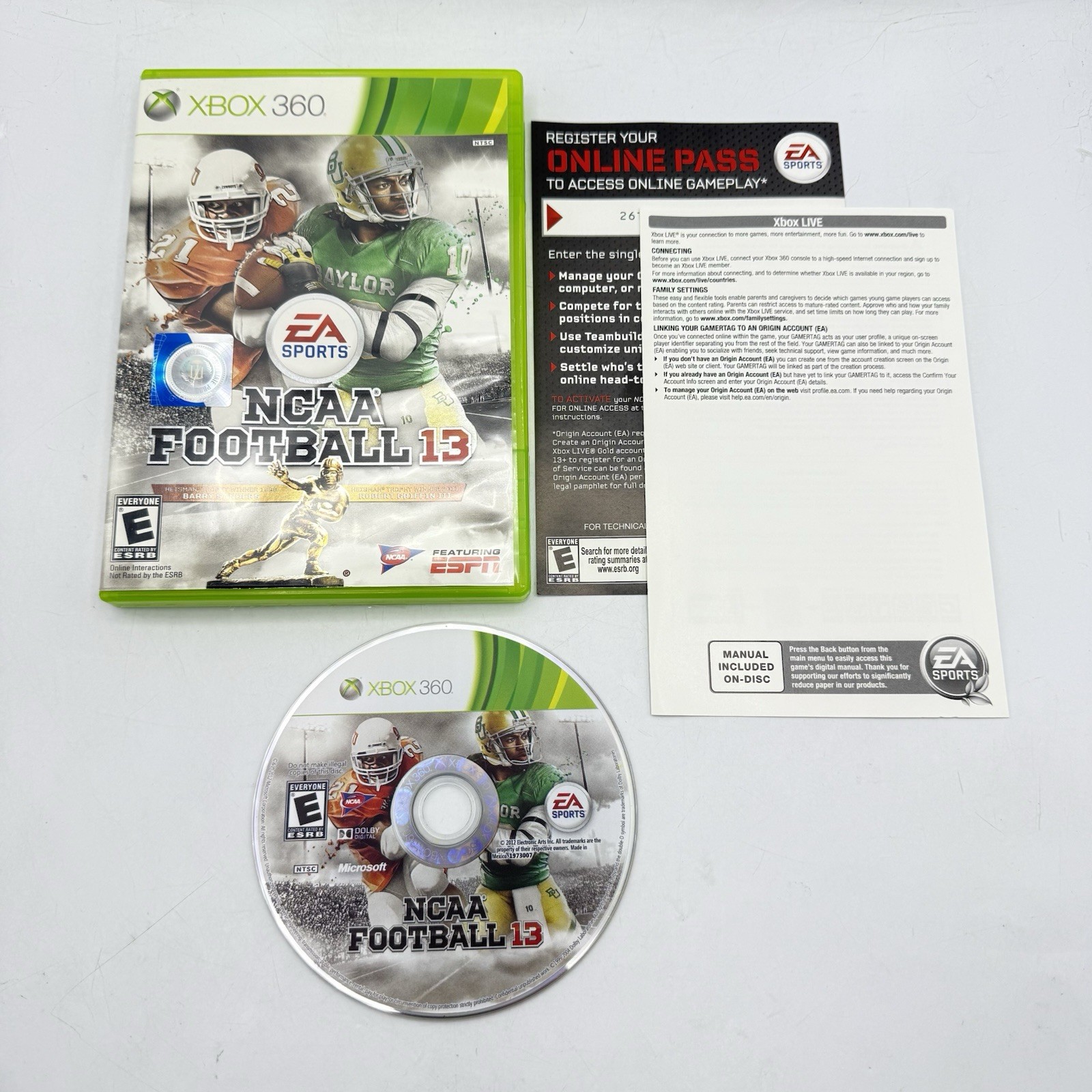 NCAA Football 13 (Microsoft Xbox 360, 2012) Complete CIB