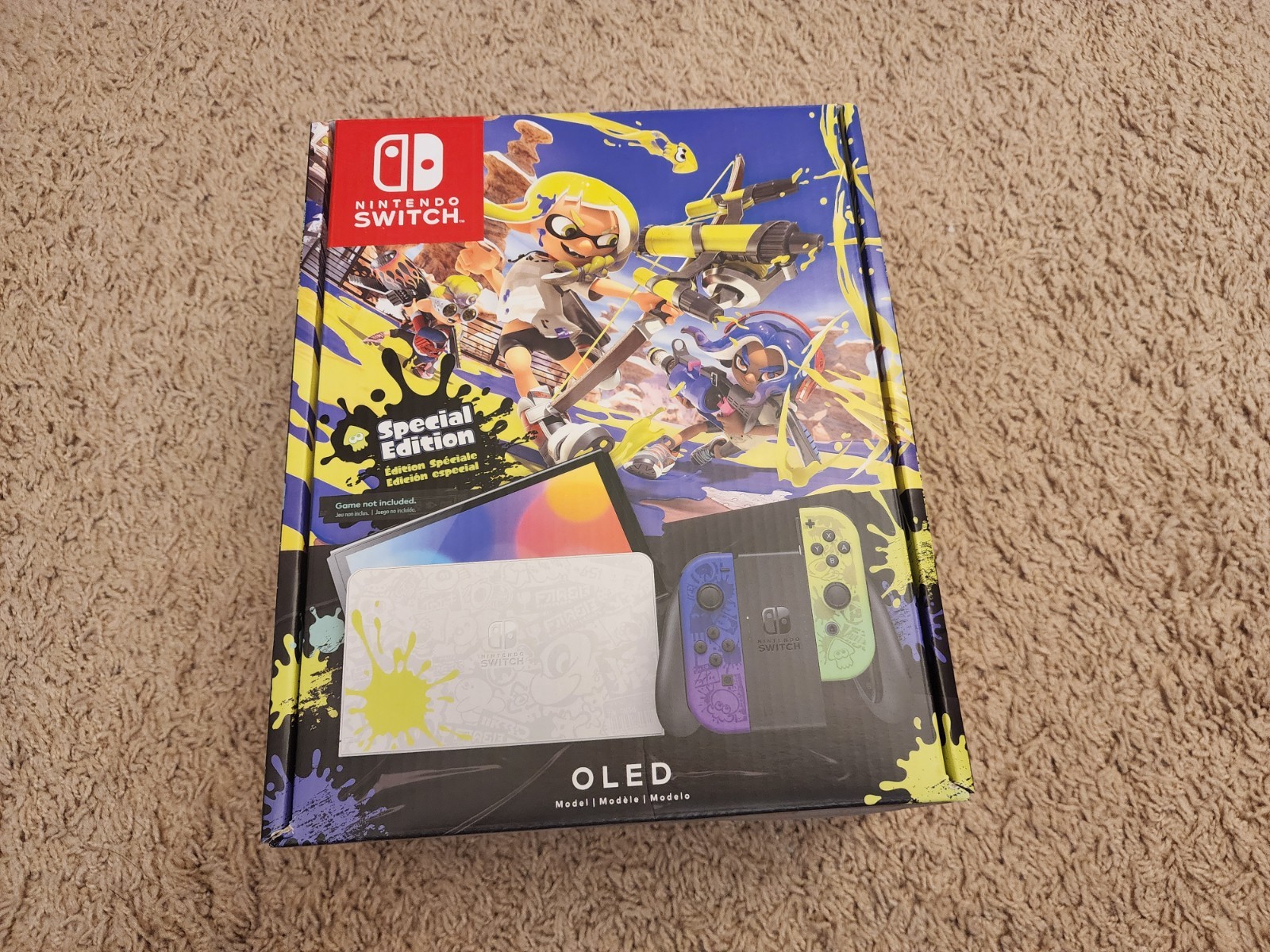 NEW Nintendo OLED Switch Console Splatoon 3 Limited Edition – Fast Safe Ship!
