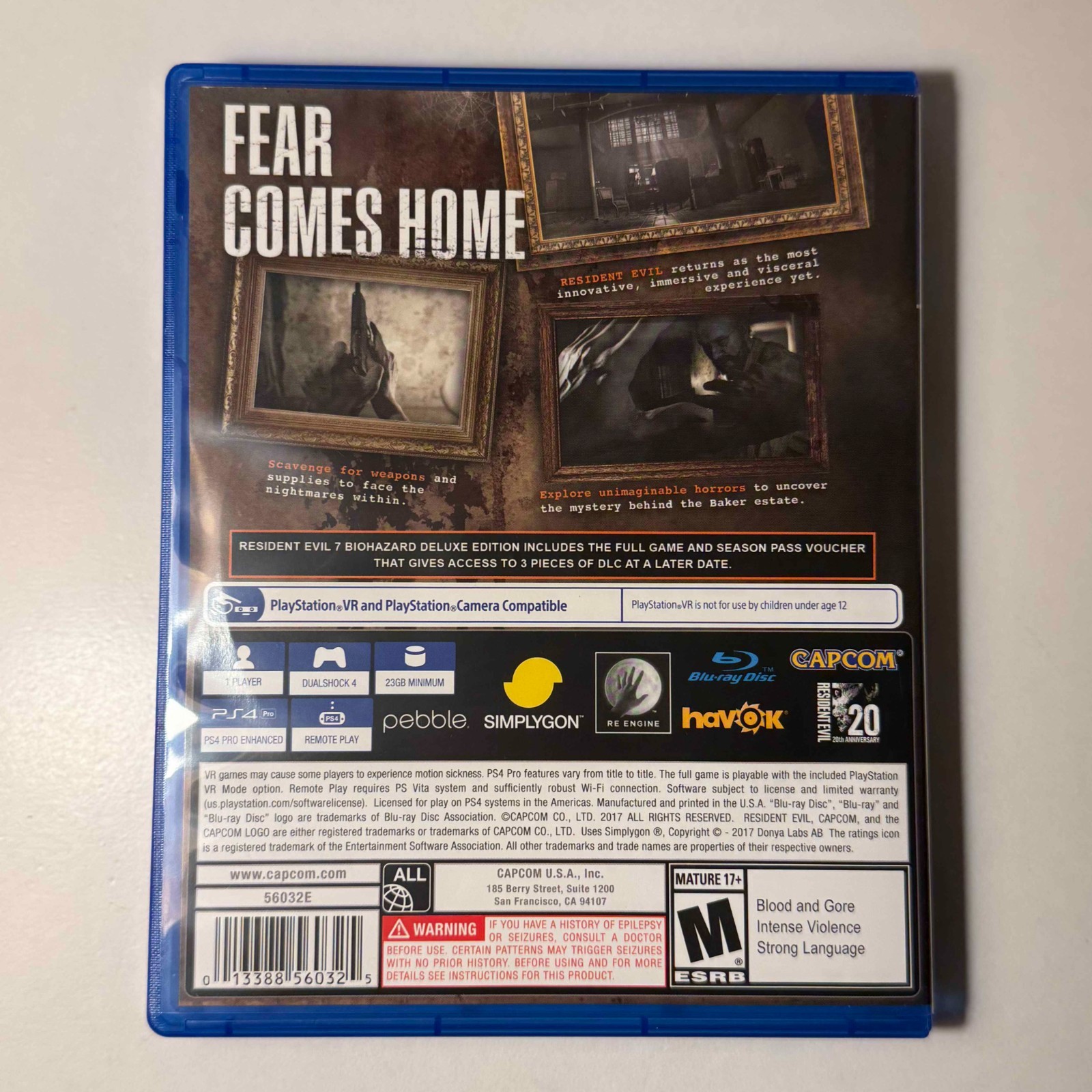 Resident Evil 7 – Deluxe Edition | GameStop Exclusive | PS4 | Lot #6 | PRISTINE