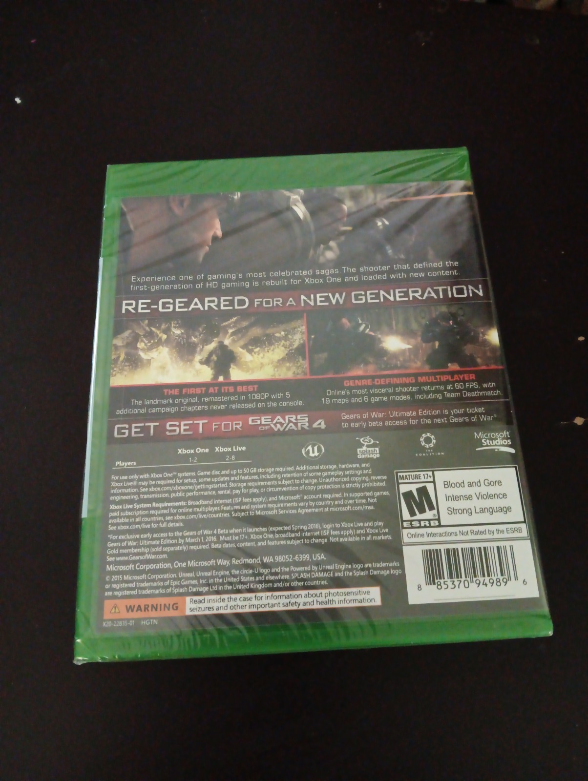 NIP & Sealed Microsoft XBOX One Game Gears of War: Ultimate Edition
