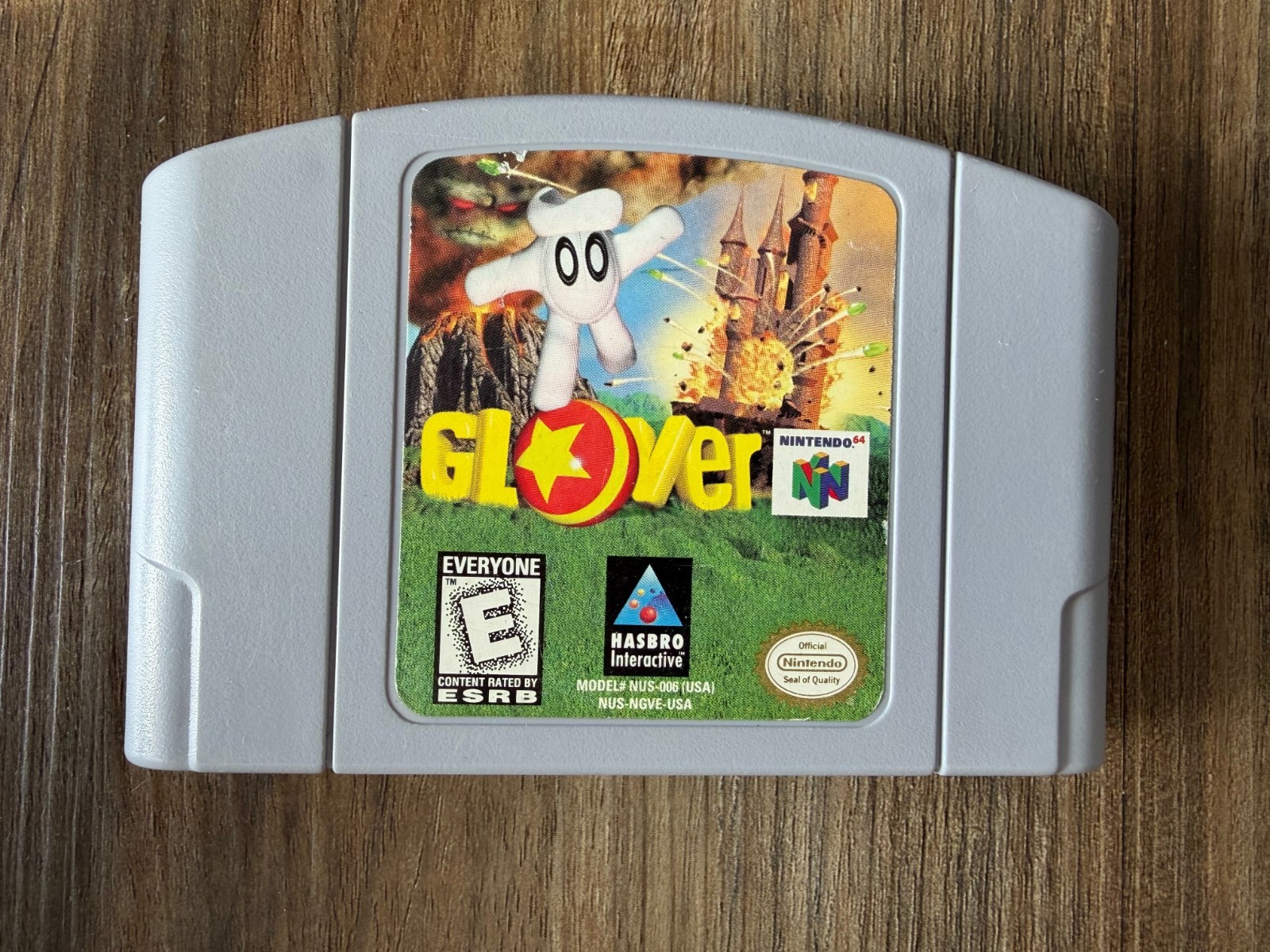 Glover – Nintendo 64 N64 Cartridge / Hasbro Interactive 3D Platformer