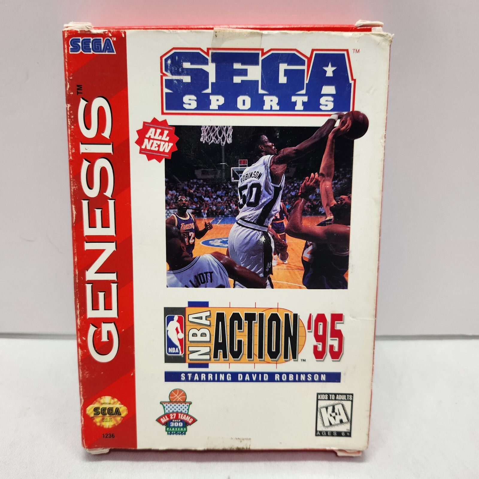 NBA Action ’95 Starring David Robinson (Sega Genesis, 1995) No Manual Tested