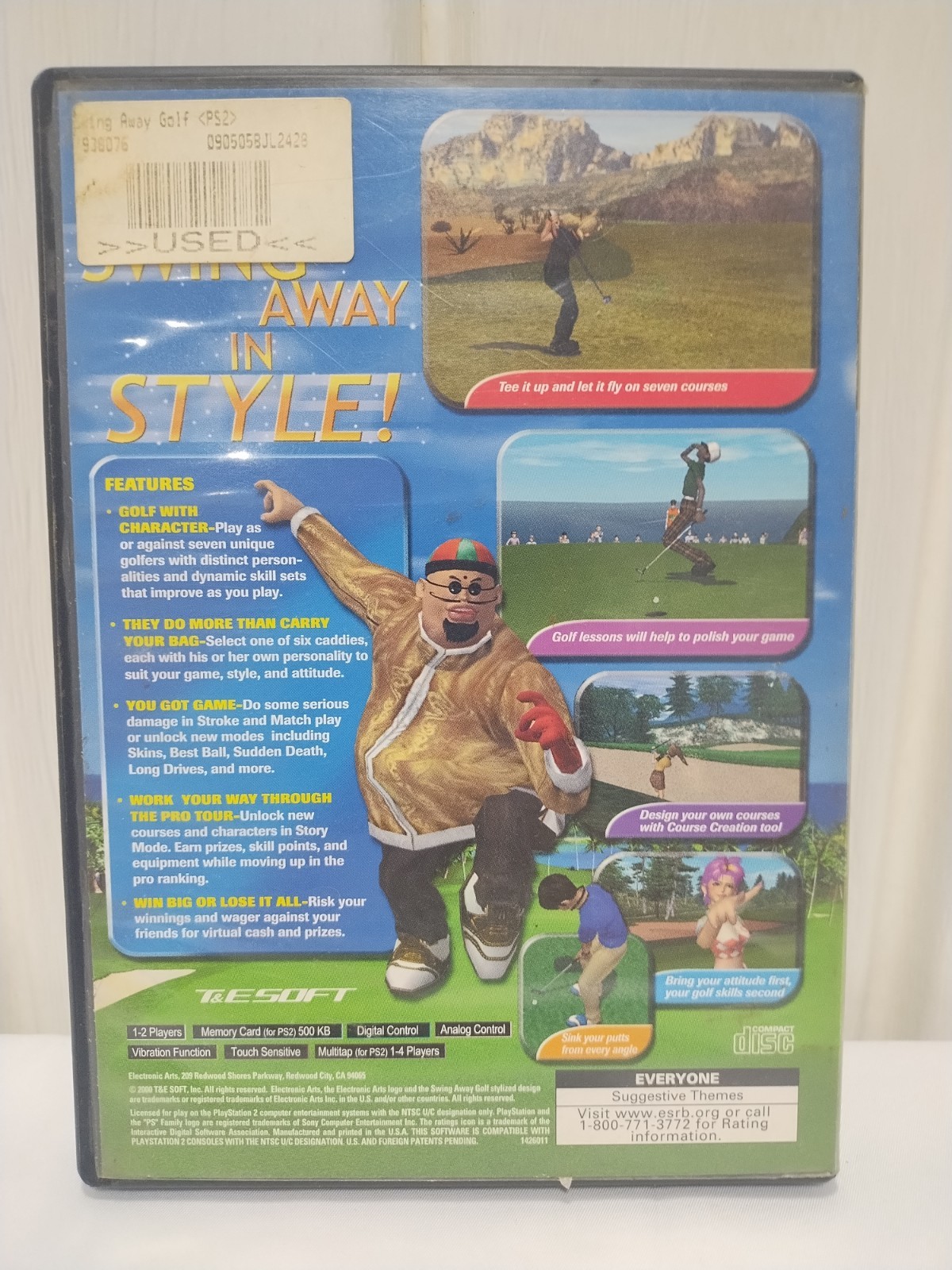 PS2 Game PlayStation Swing Away Golf Complete With Manual Blue Disc