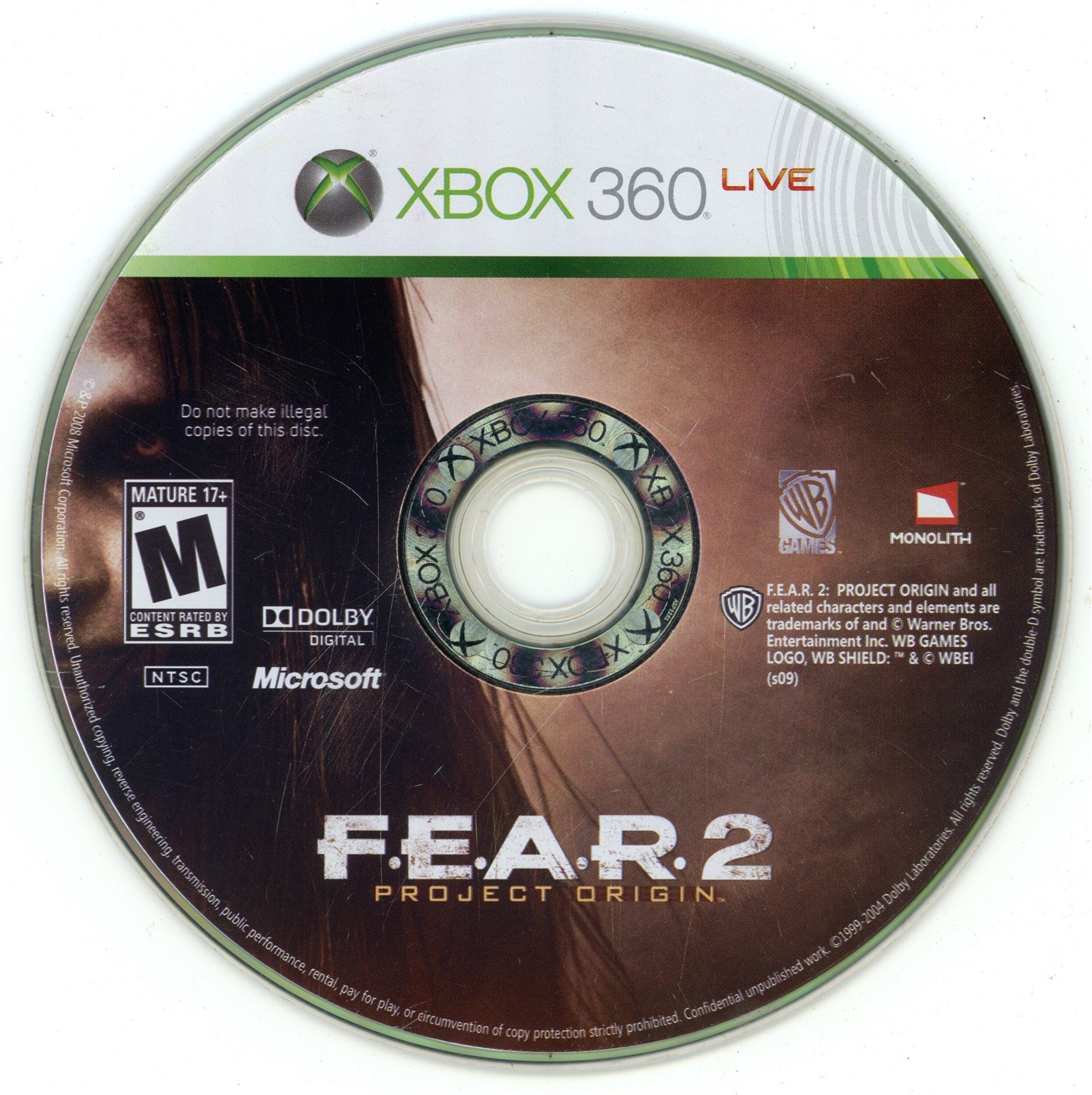 F.E.A.R. 2: Project Origin (Microsoft Xbox 360, 2009) TESTED