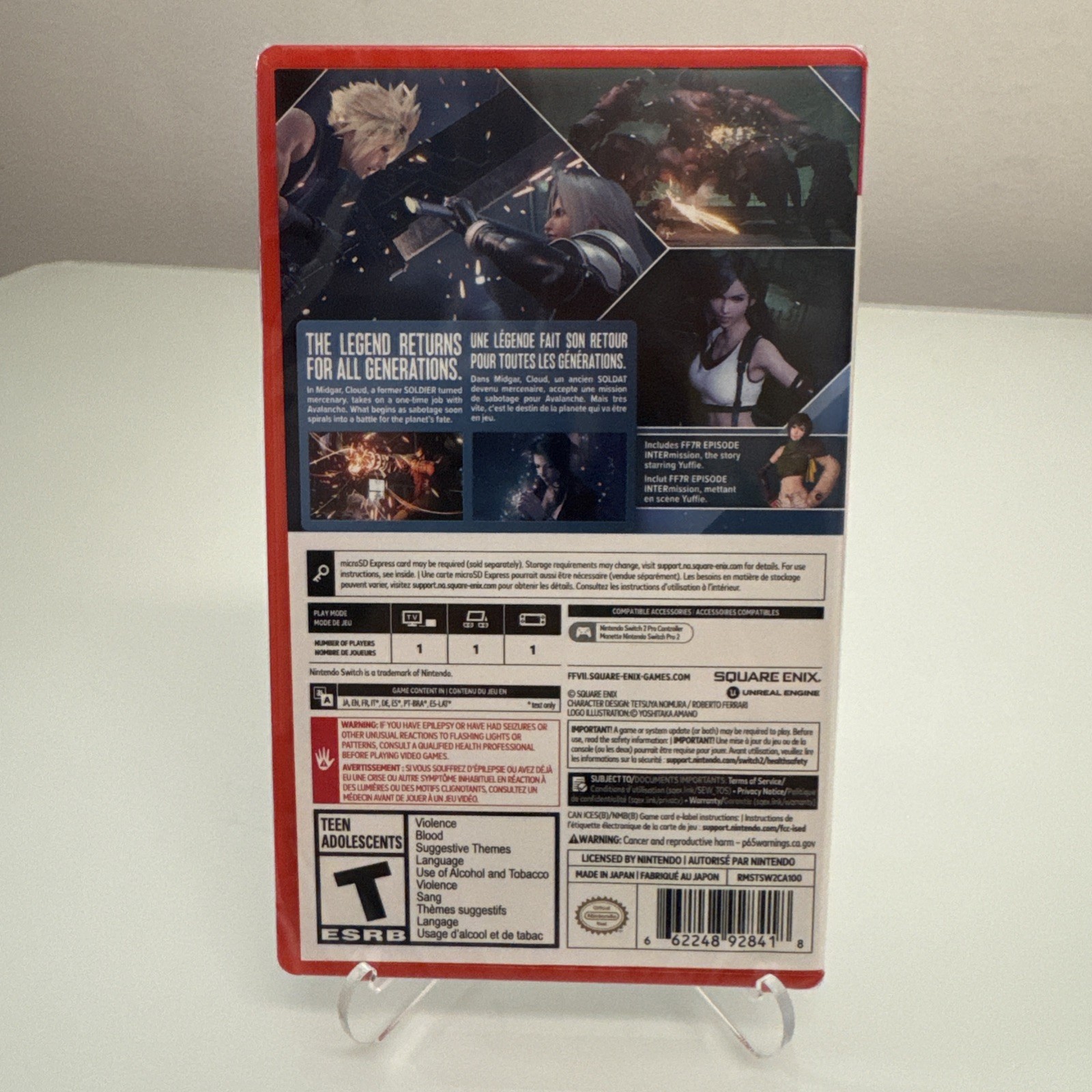 Final Fantasy VII REMAKE Intergrade for Nintendo Switch 2, Brand New Sealed