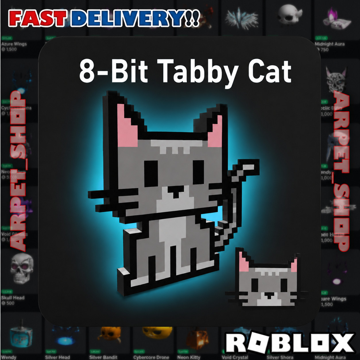 8-BIT TABBY CAT – ROBLOX Limited 💎CLEAN & SAFE・FAST DELIVERY