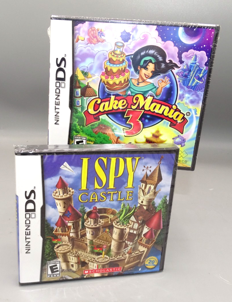 2 PACK Nintendo DS CAKE MANIA 3 + I SPY CASTLE **NEW** LOW PRICE!