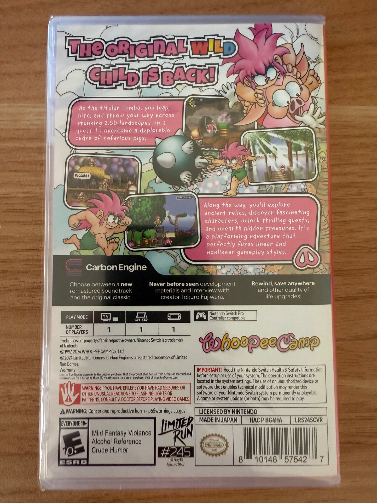 Tomba! Special Edition (Nintendo Switch, 2024) Limited Run Games #245 *New*