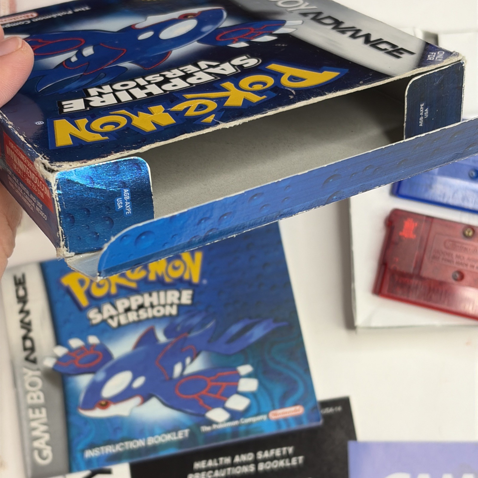 Pokemon Ruby & Sapphire Gameboy Advance AUTHENTIC Complete in Box CIB Cards