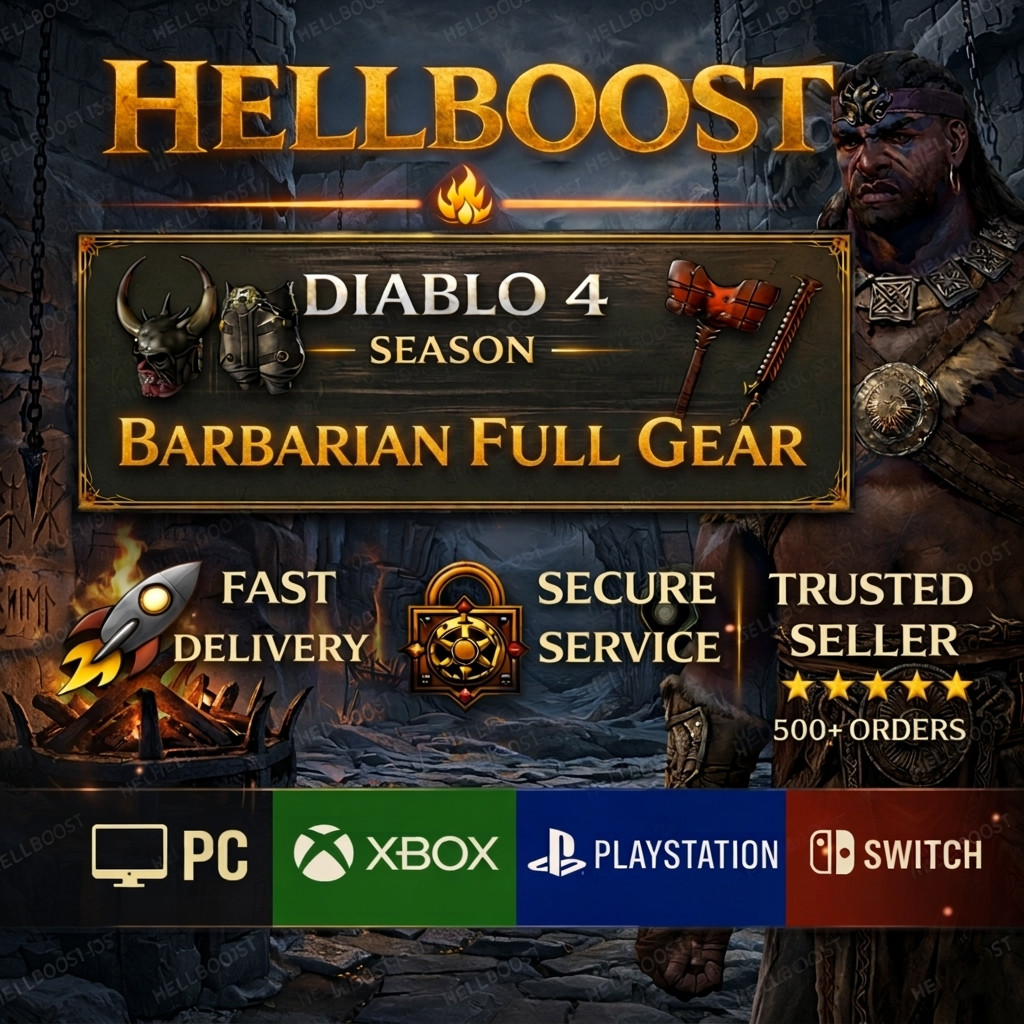 Diablo 4💎 Season 14💎Lord of Hatred BARBAR FULL GEAR + SET💎 PS5 / Xbox / PC