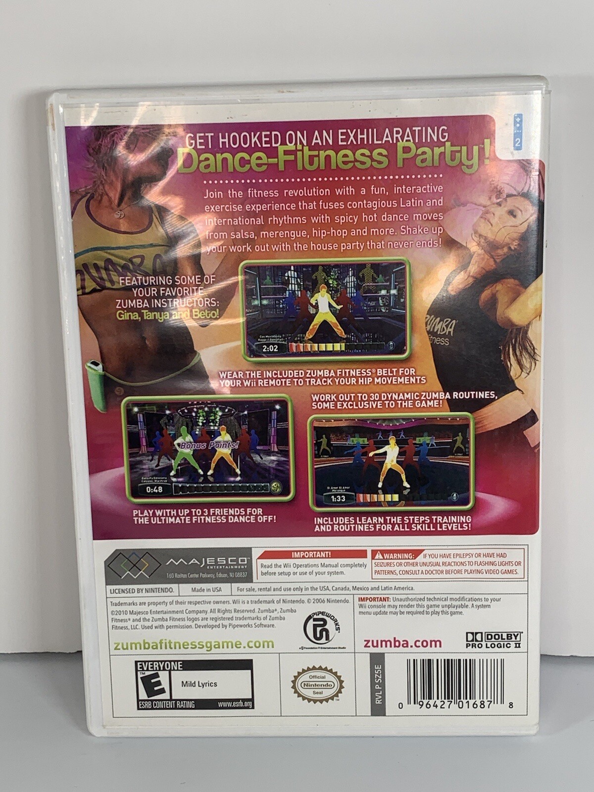 Zumba Fitness (Nintendo Wii, 2006) Zumba fitness belt not included￼