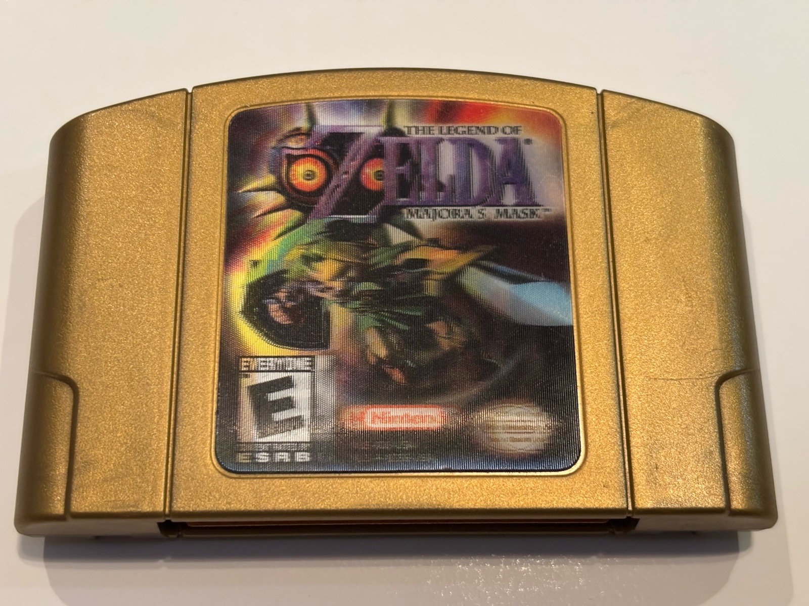 Nintendo 64 N64 Legend of Zelda Gold Holographic Majora’s Mask Cleaned Authentic
