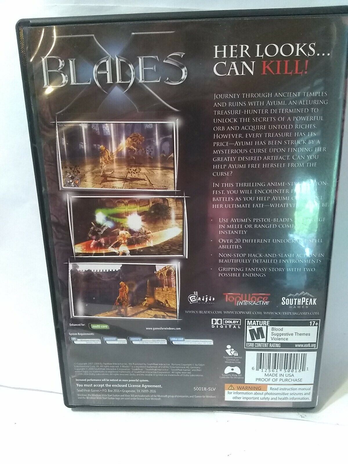 X-Blades PC Computer Game Her Looks Can Kill Action Adventure