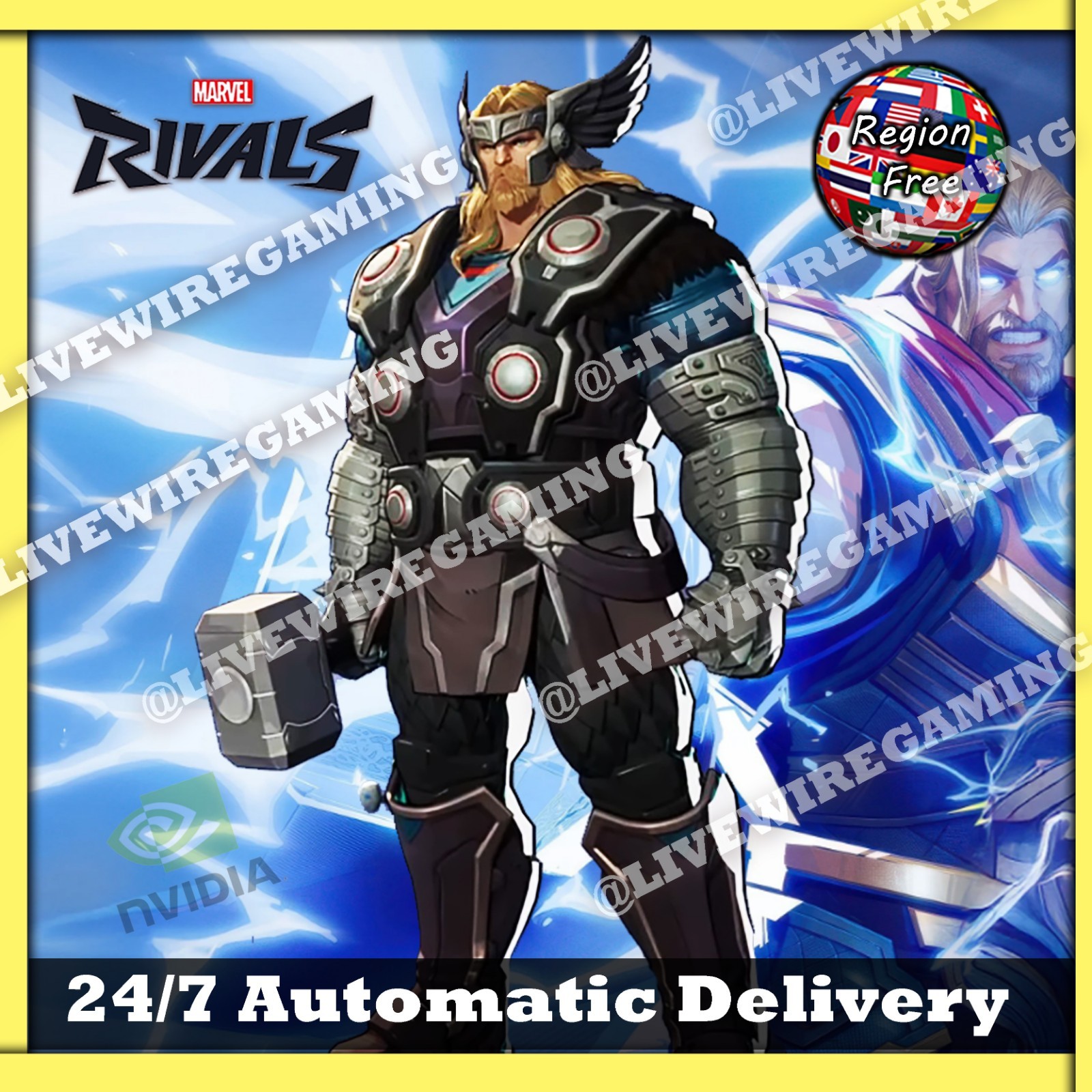 Marvel Rivals Thor Midgard Umber Nvidia Skin Reward – Region Free All Platforms