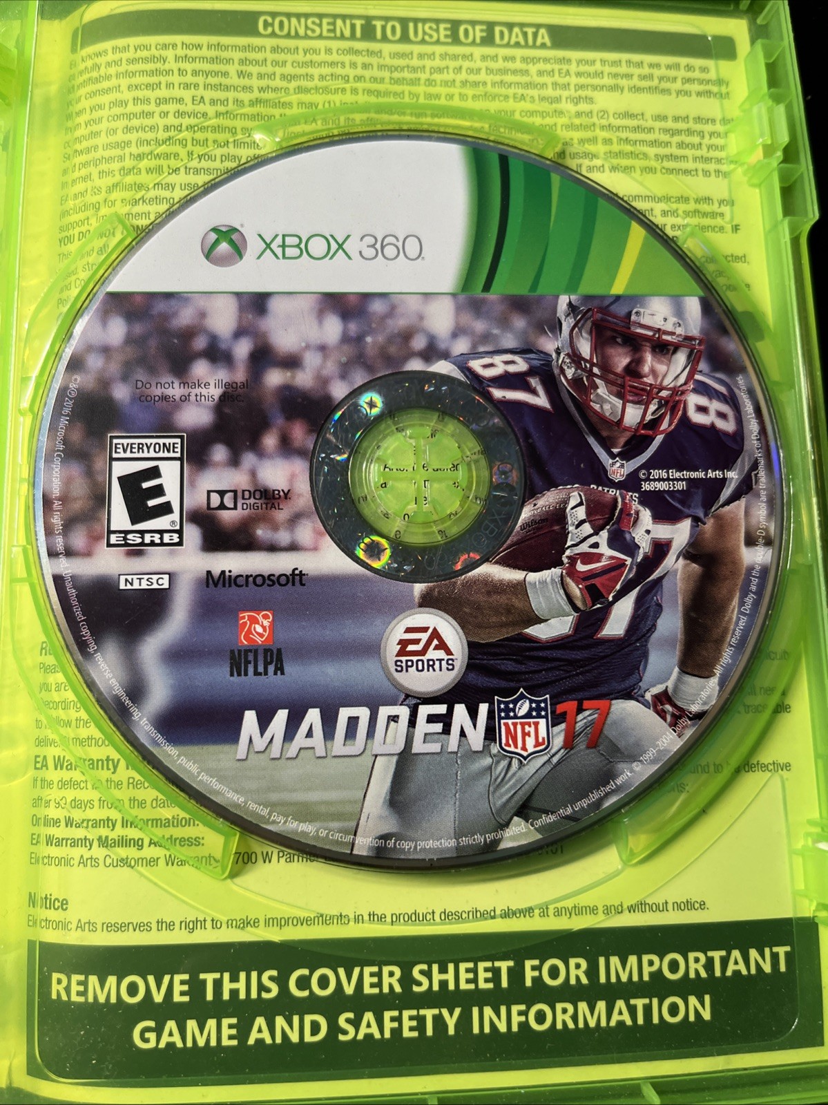 Madden NFL 17 (Microsoft Xbox 360, 2016)