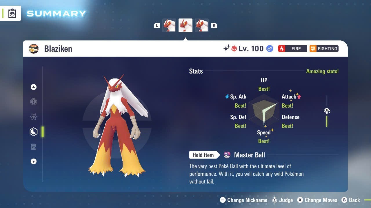 ✨SHINY ALPHA BLAZIKEN ✨6IV MAX EV⭐POKEMON LEGENDS ZA
