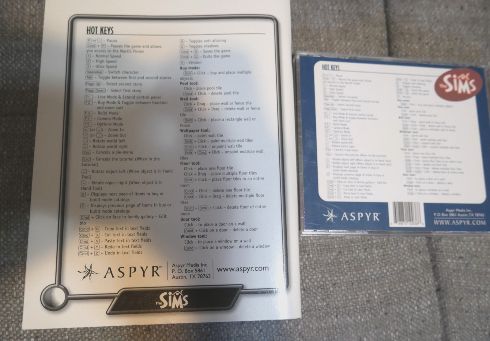 The Sims (2000) VERY RARE HTF Aspyr Big Box Mac Apple FREE SHIPPING!