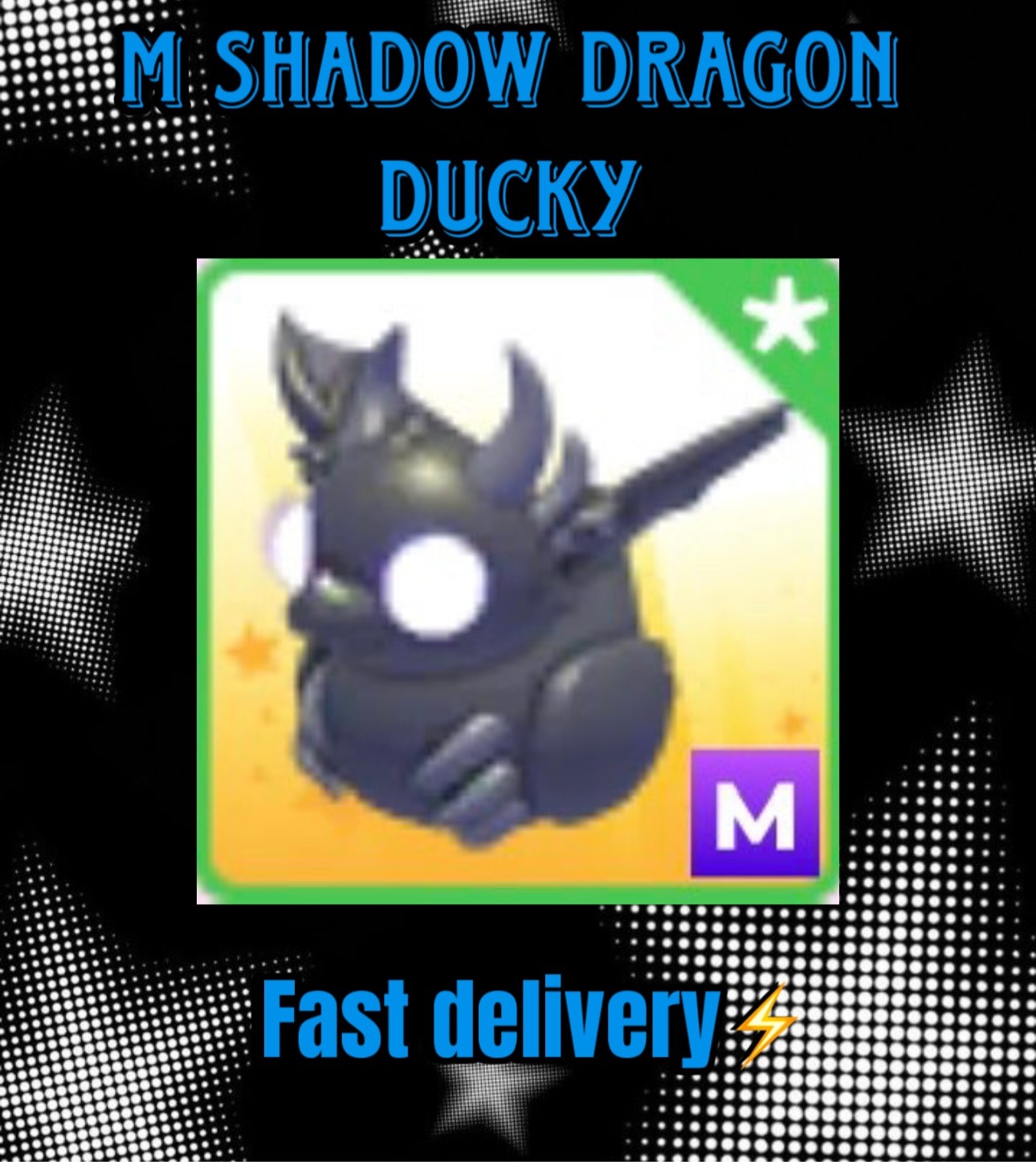 M Shadow Dragon Ducky – Adopt Me [MEGA NEON]