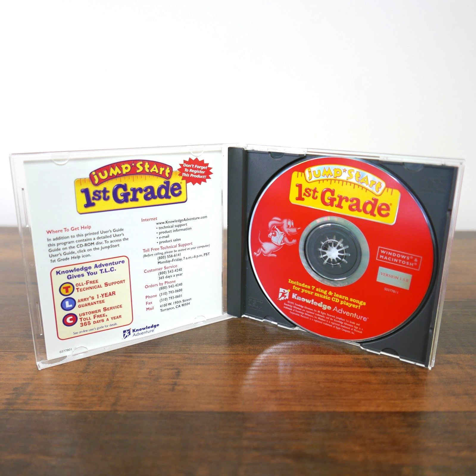 Jump Start 1st Grade Ages 5-7 Knowledge Adventure PC CD-ROM 1995 – FREE SHIP!