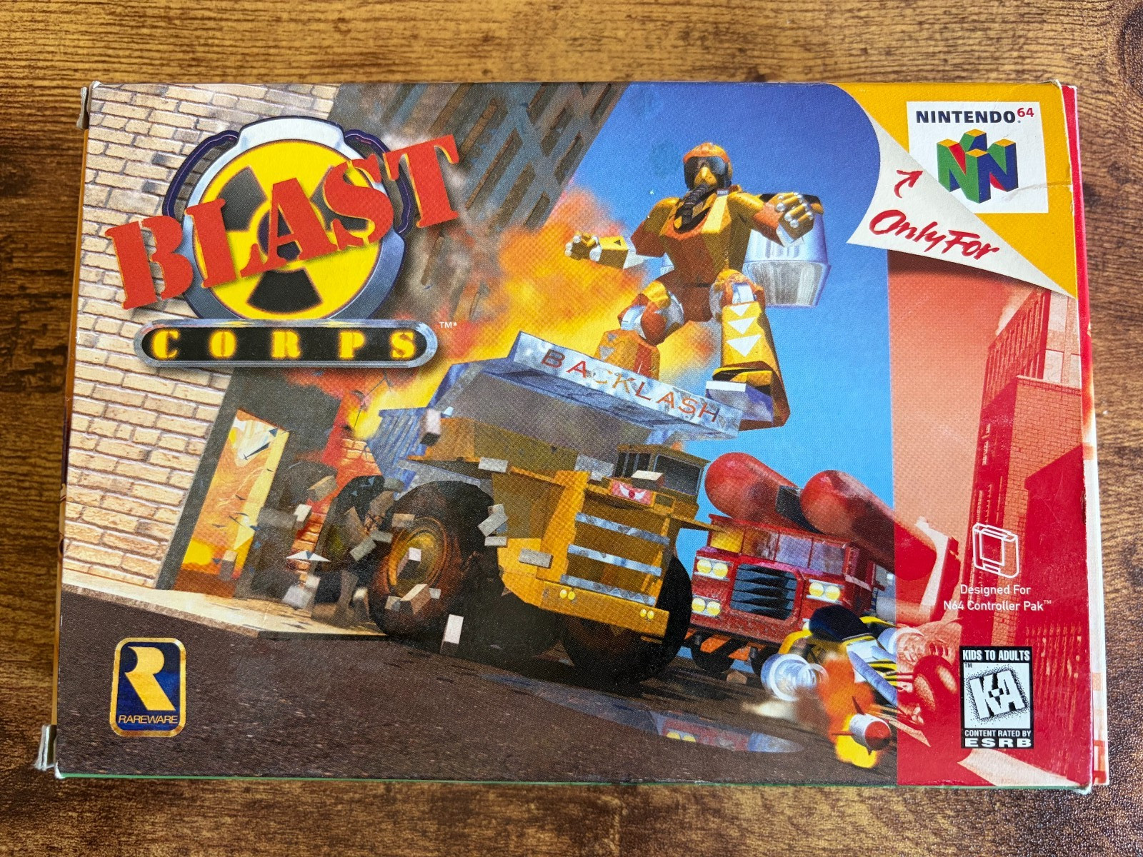 Blast Corps Nintendo 64 N64 CIB Complete — Box Manual Cart + Inserts — Rareware