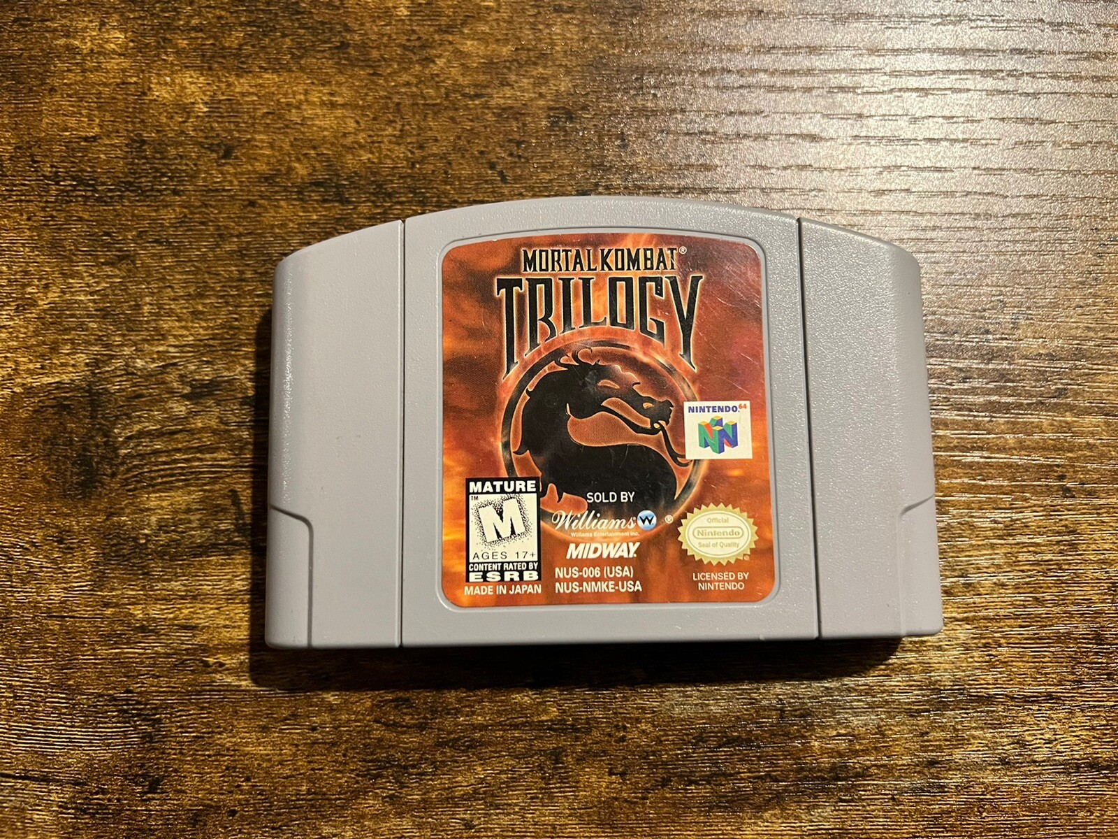 Mortal Kombat (Trilogy Edition) (Nintendo 64, 1996) **CARTRIDGE ONLY**