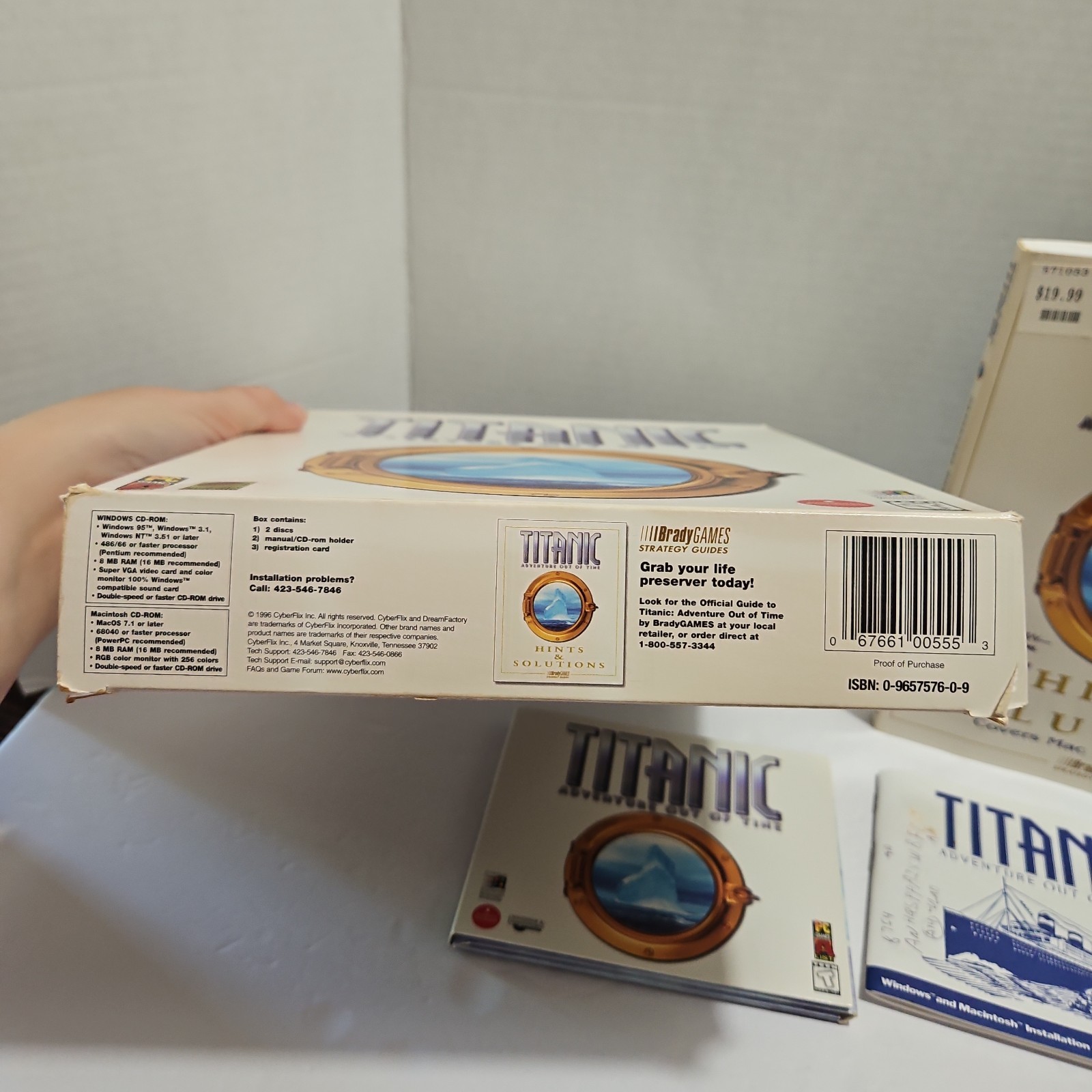 Titanic Adventure Out of Time PC Big Box Complete 2 Disc Mac 1996 Hints Book