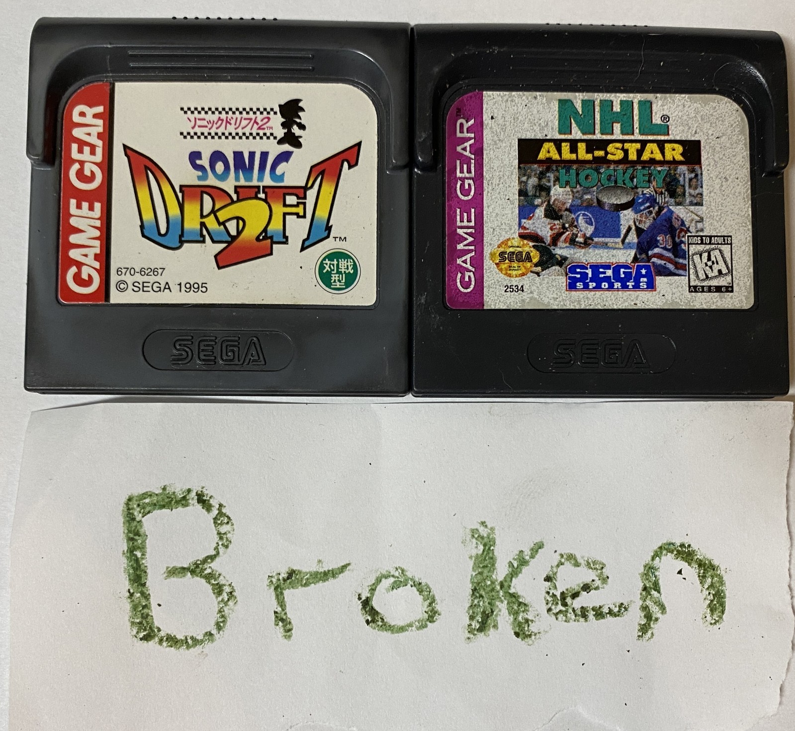 Sega Game Gear Japanese Lot of 2 – Non-functioning Broken – ELcx121