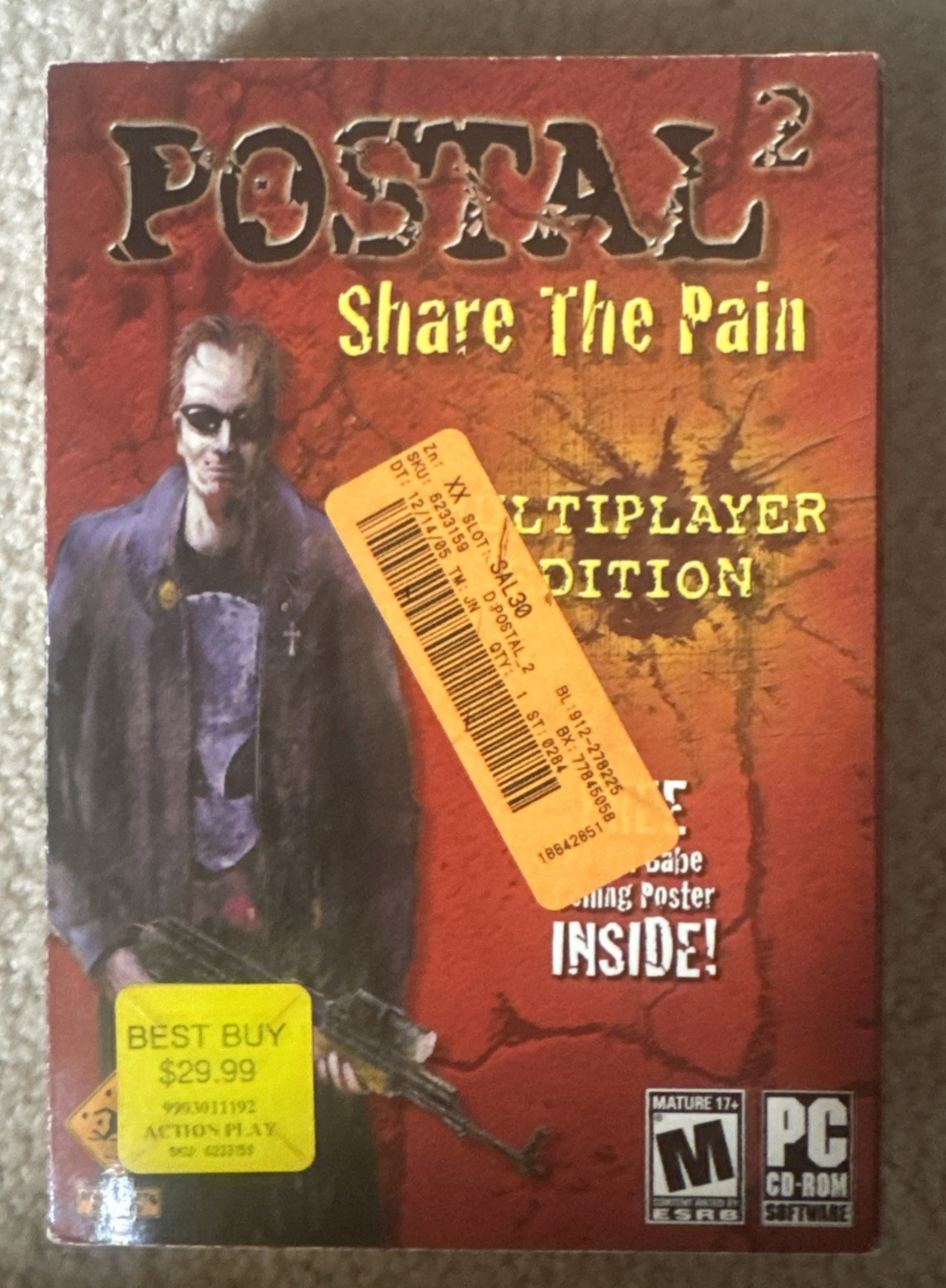 Postal 2 Share the Pain Multiplayer Edition Poster 2 Disc’s 2 Instruction Books