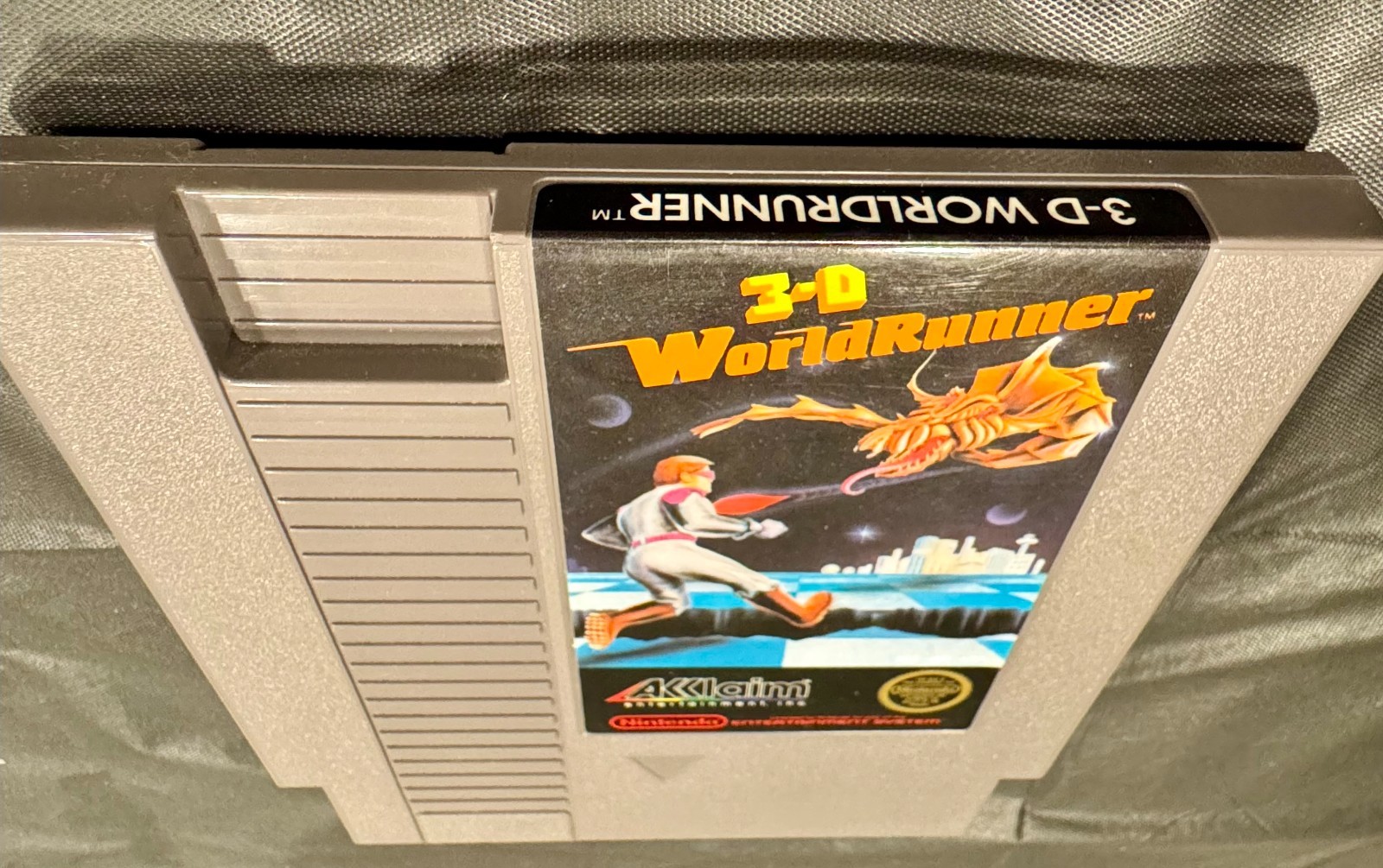 3-D WorldRunner NES Nintendo Game Authentic Cleaned Tested Working Acclaim USA