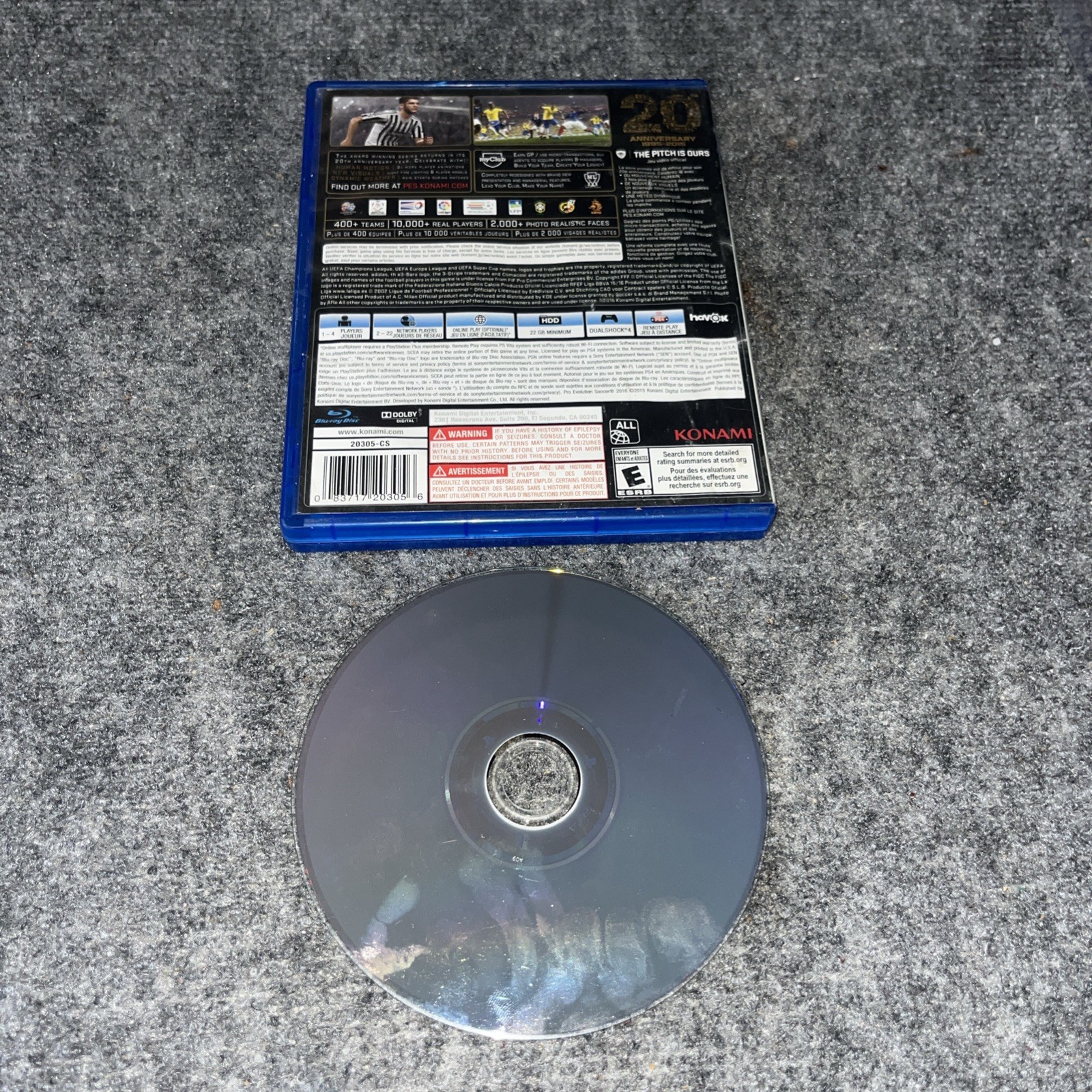 Pro Evolution Soccer 2016 (PlayStation 4, 2015) Konami, Tested!