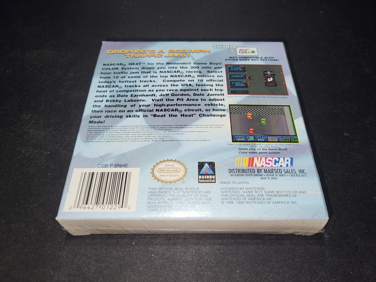 NASCAR Heat Racing Hasbro Majesco Nintendo Game Boy Color BRAND NEW Sealed-!