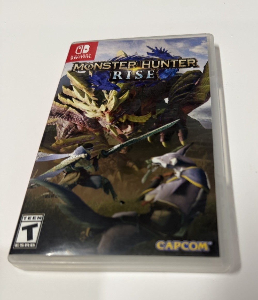 Monster Hunter Rise Nintendo Switch Video Game Cartridge Artwork Case Tested VG