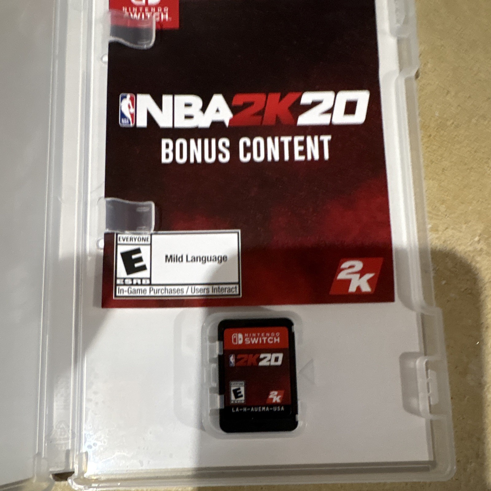 2K NBA 2K20 Nintendo Switch E Multiplayer Online In-Game Purchases NTSC-U/C