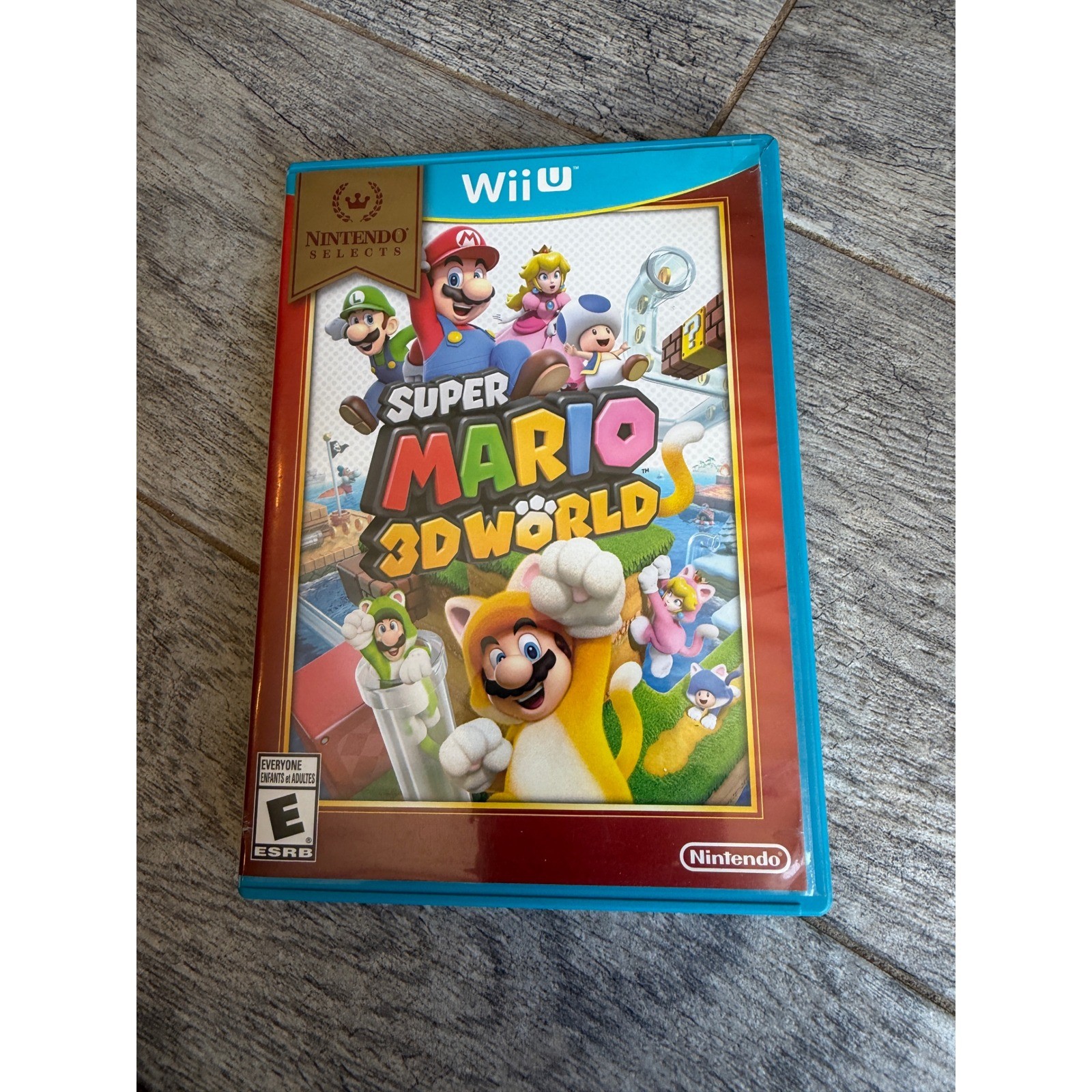Nintendo Super Mario 3D World Wii U Video Game w Case Platformer Cat Gaming