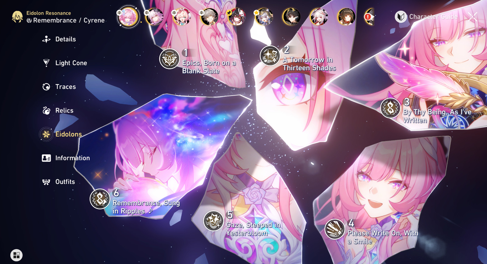 Honkai Star Rail/ HSR E6 Cyrene/E6 Evernight Whale account