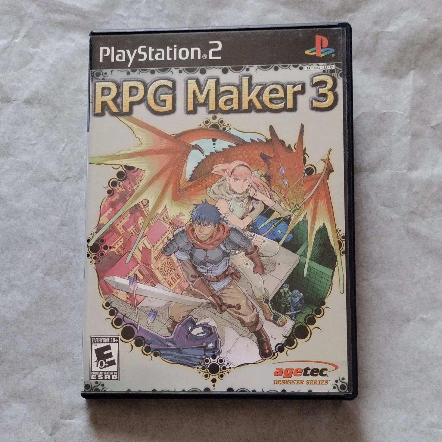 Agetec RPG Maker 3 Sony PlayStation 2 Role Playing Fantasy No Manual (download)