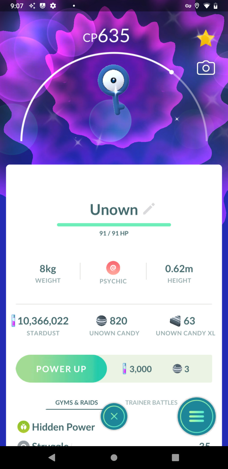 Shiny Unown Q – Tr-de 20k stardust