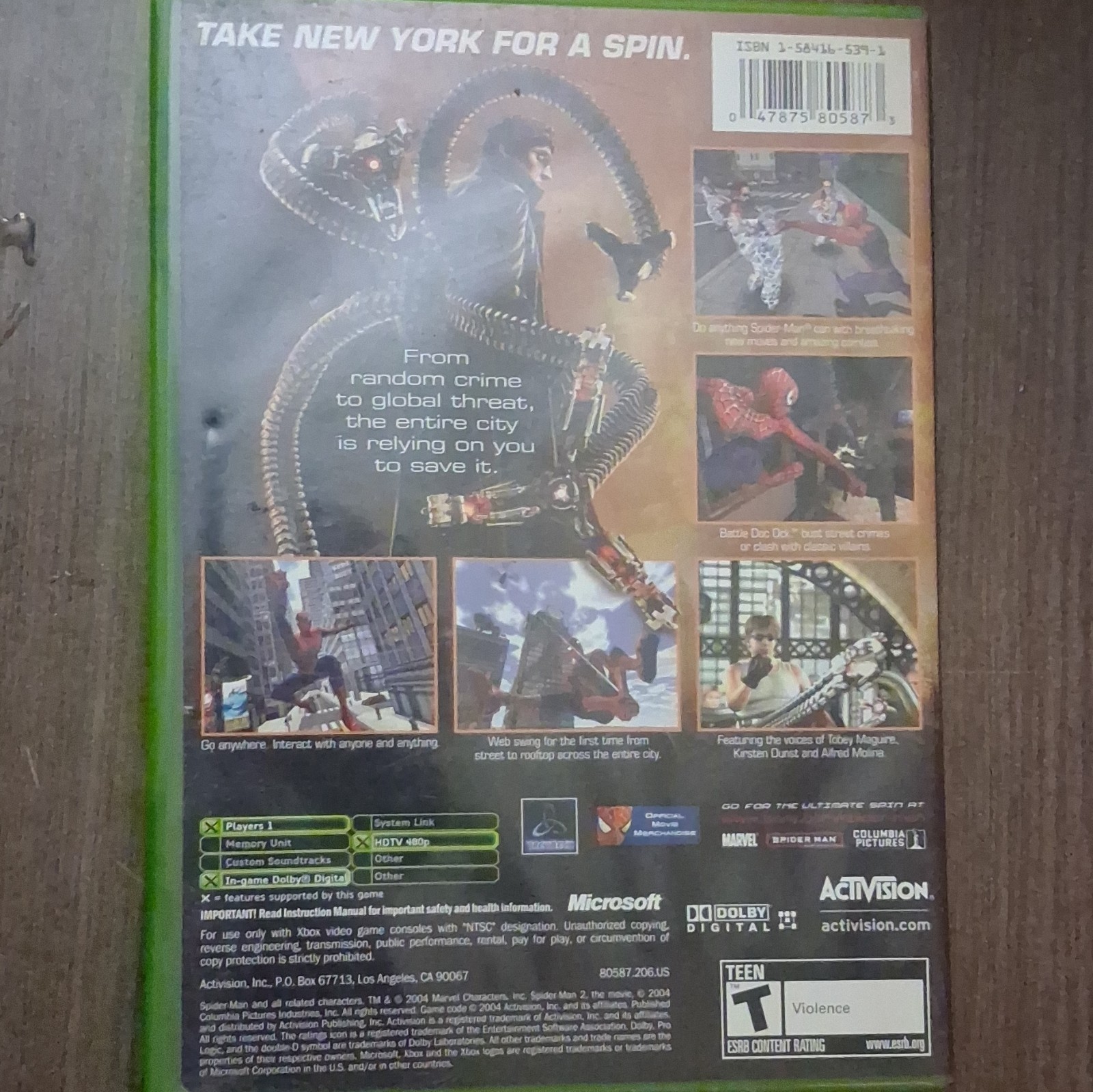 Activision Spider-Man 2 Microsoft Xbox (2004) NTSC-U/C T w/ Manual
