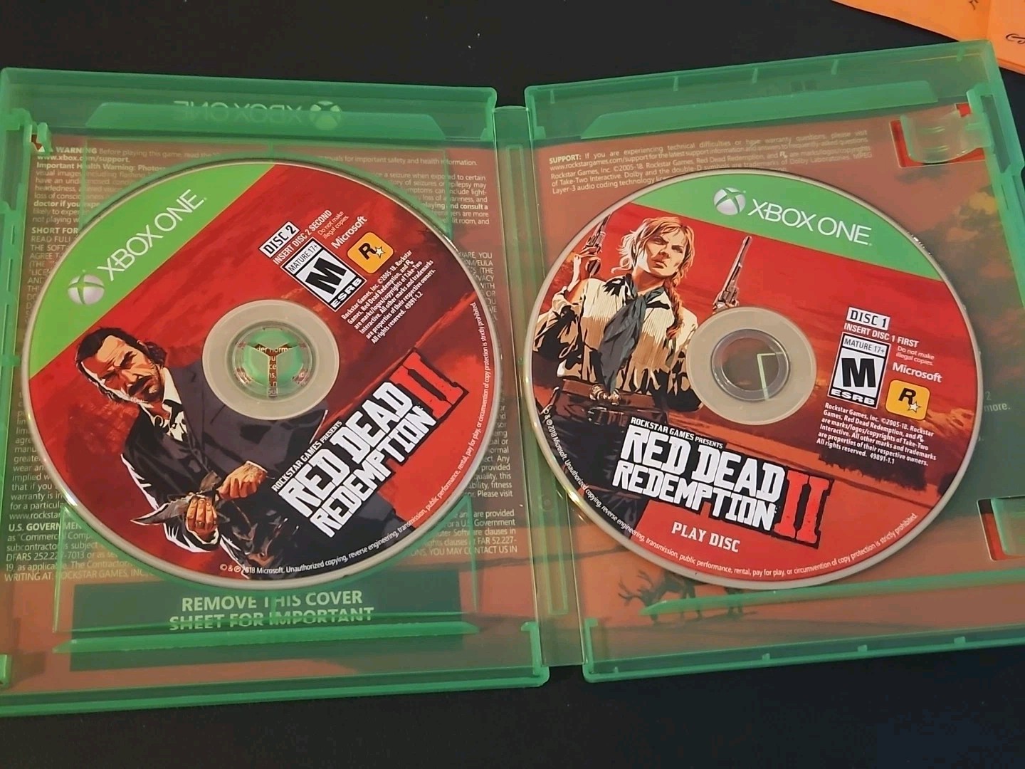 Red Dead Redemption 2 – Microsoft Xbox One With 2 Discs, Map & Original Case