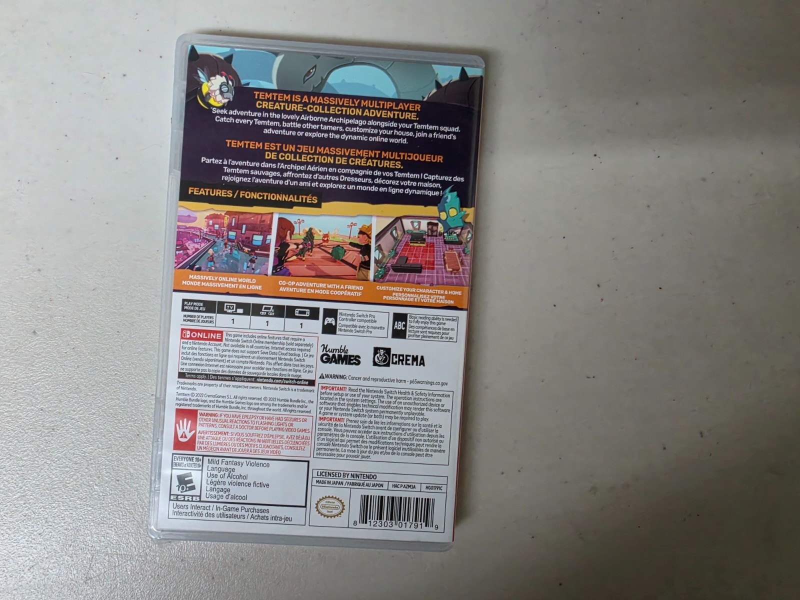 Temtem Nintendo Switch Game w/Case