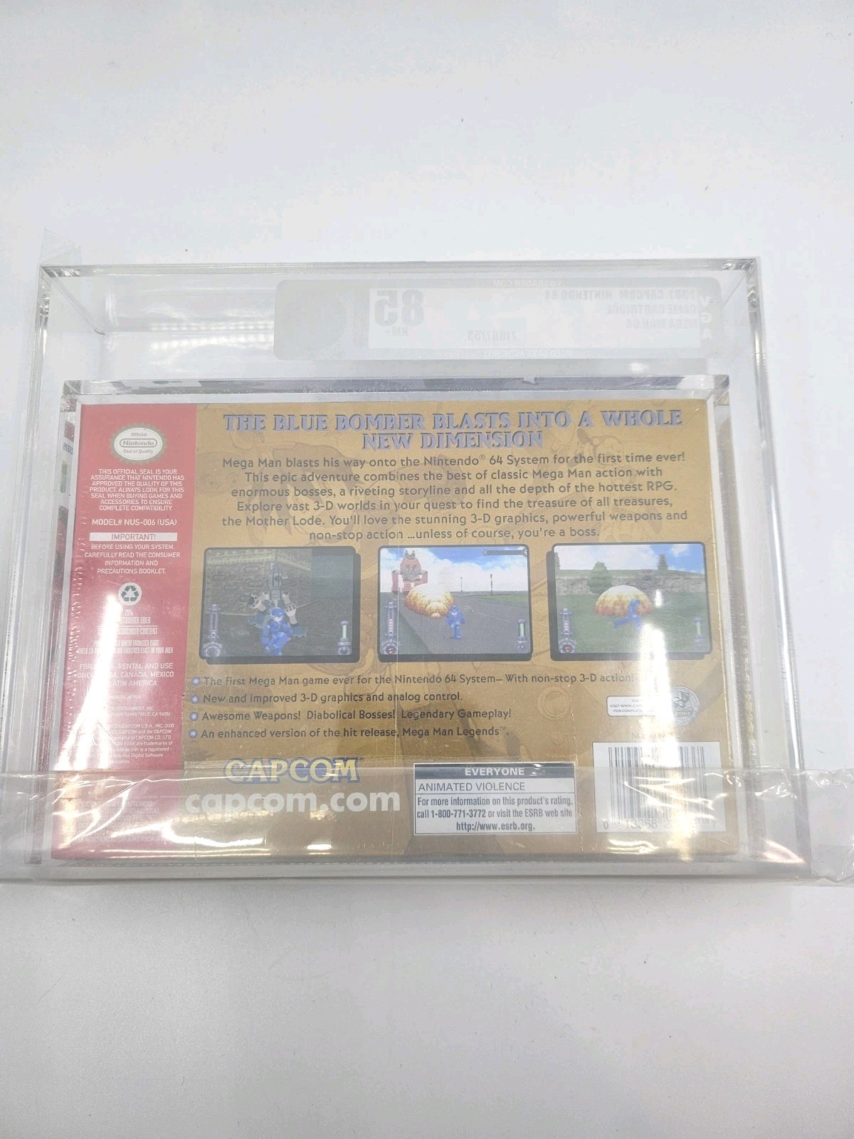 Mega Man 64 Graded VGA 85 N64 (Nintendo 64) 2001 Sealed New