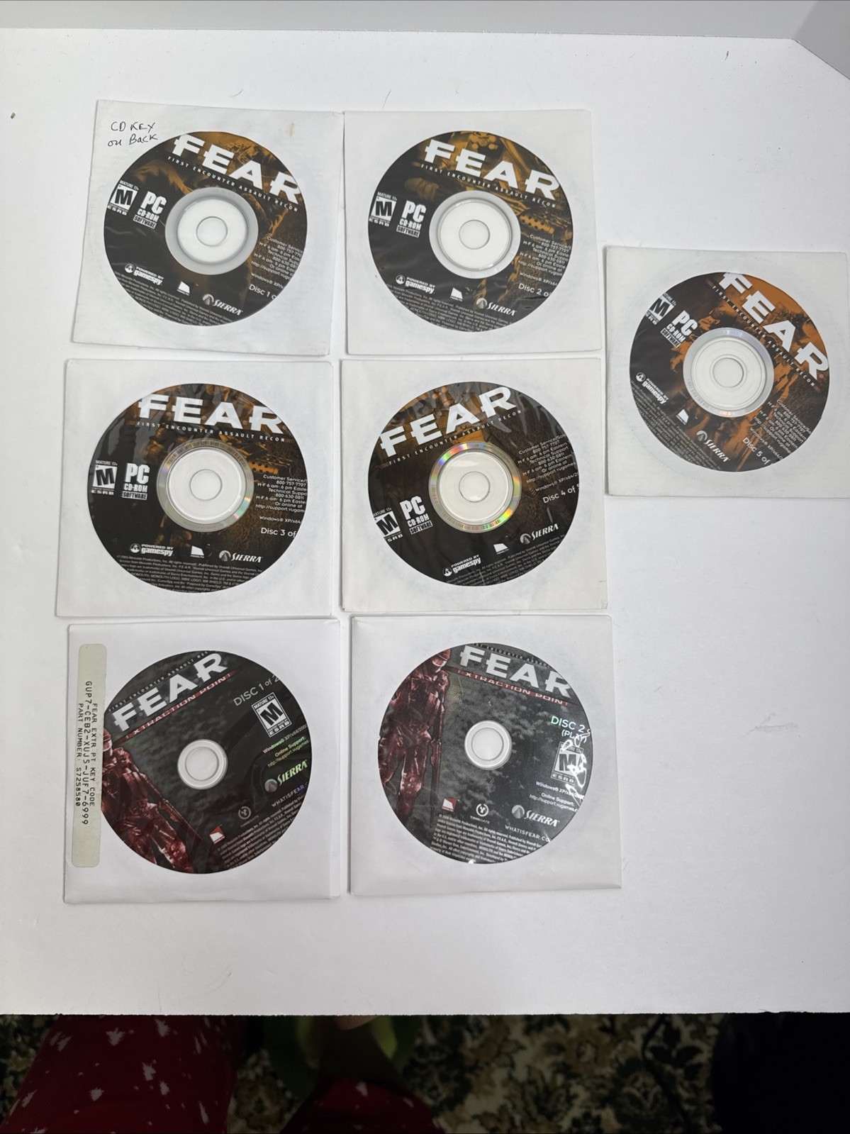 Fear Extraction Point Expansion pack Horror FPS Action Gore Includes 7 Disks