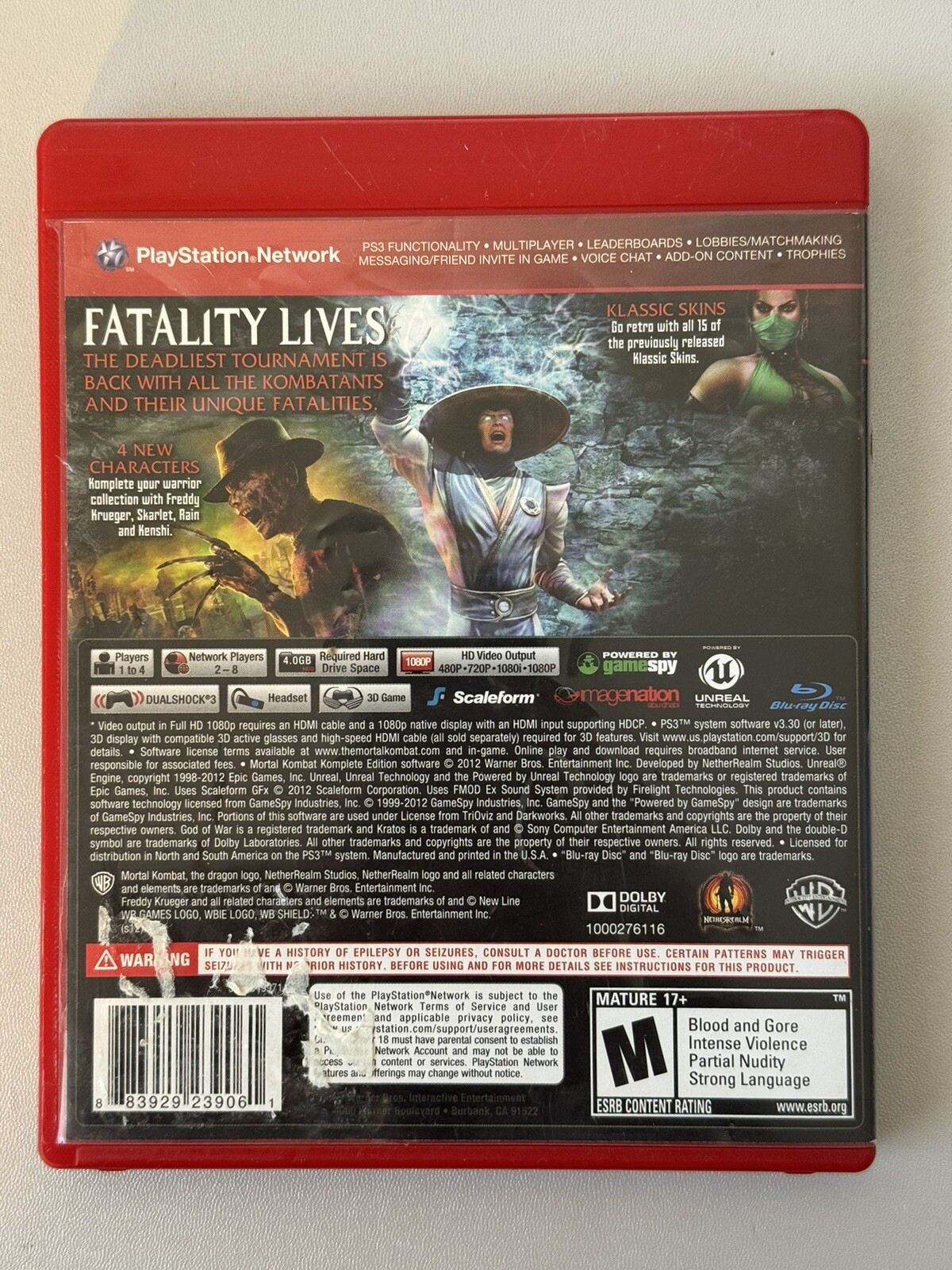 Mortal Kombat Komplete Edition CIB Complete (Sony PlayStation 3, 2012) Tested