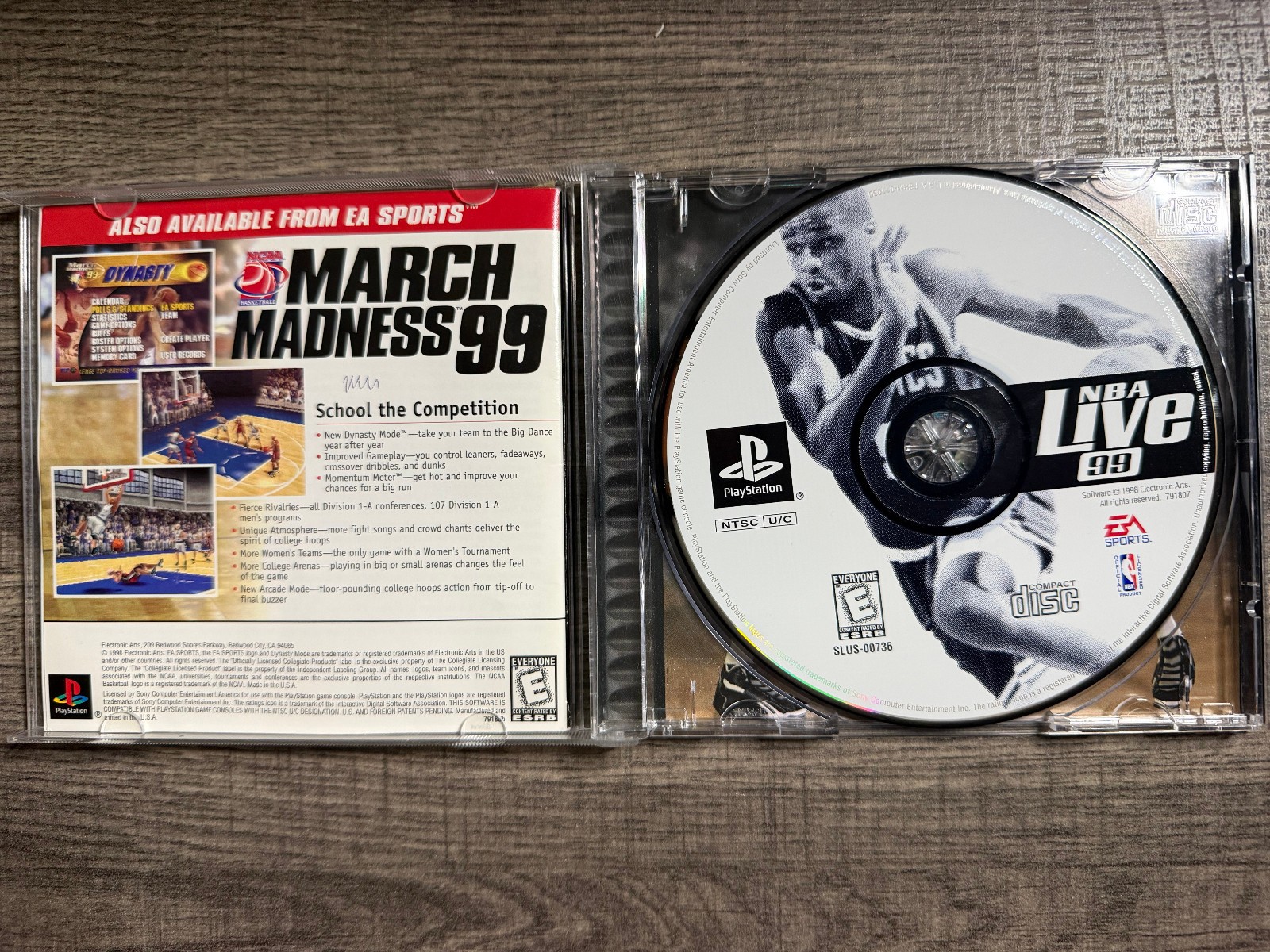 NBA Live 99 – Sony Playstation 1 PS1 – EA Sports – Acceptable Condition