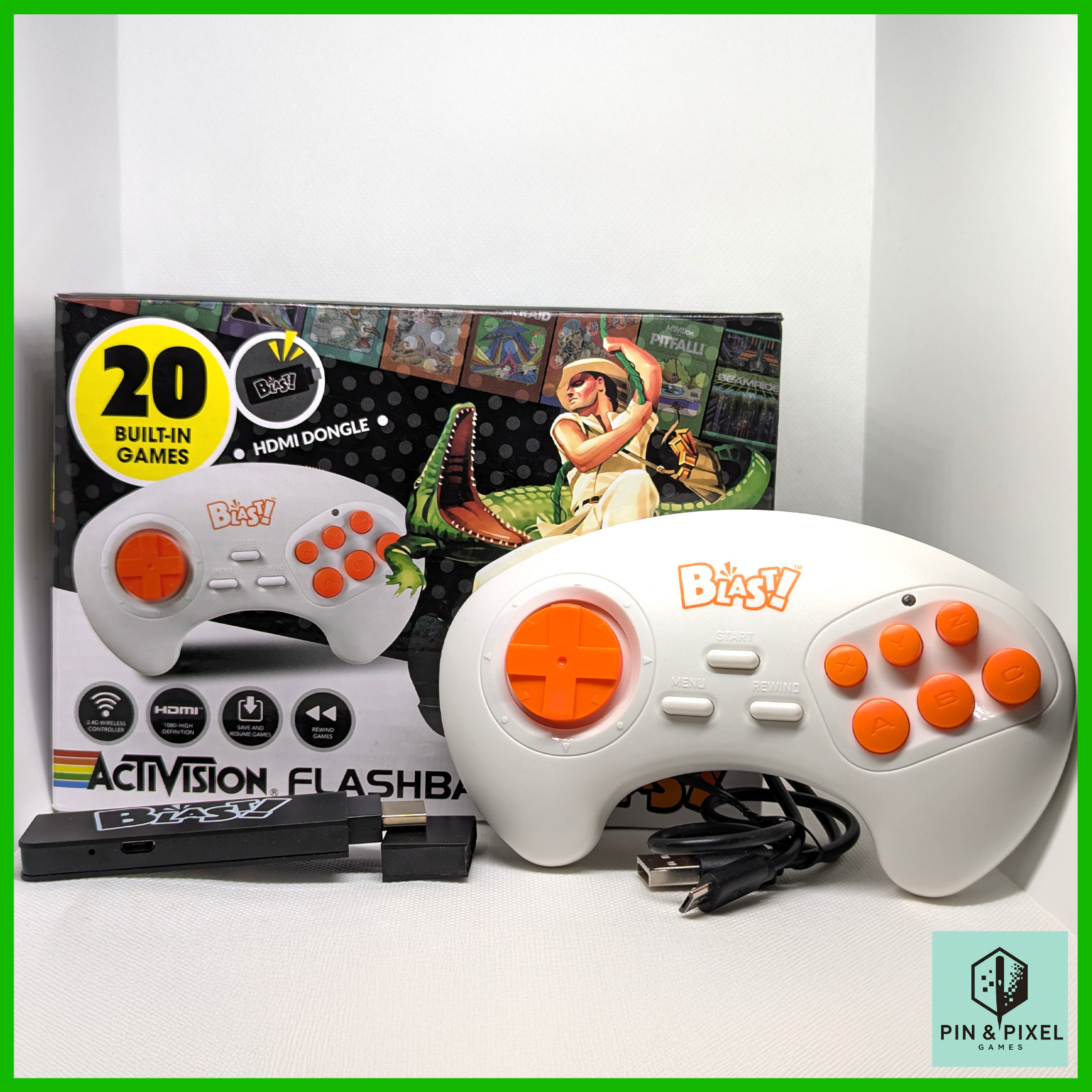 Activision Flashback Blast! 20 Games, Plug & Play HDMI USB Pitfall, River Raid